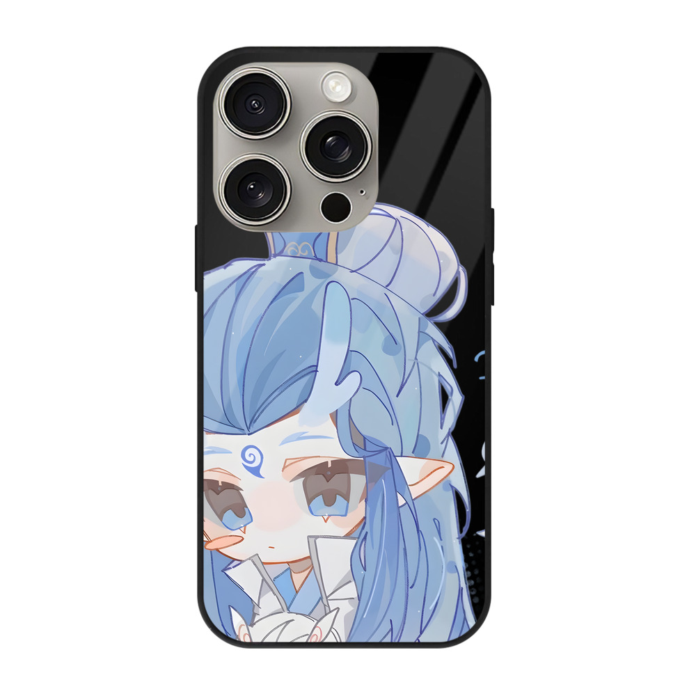 （画像用） Ne Zha 2 ナタ 魔童の大暴れ 【iPhone15Pro対応】スマホケース 耐衝撃＆黄変防止 背面ガラス