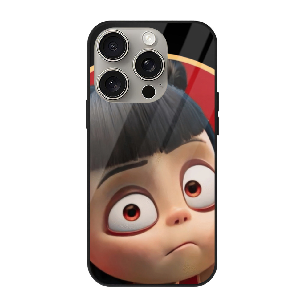 （画像用） Ne Zha 2 ナタ 魔童の大暴れ 【iPhone15Pro対応】スマホケース 耐衝撃＆黄変防止 背面ガラス