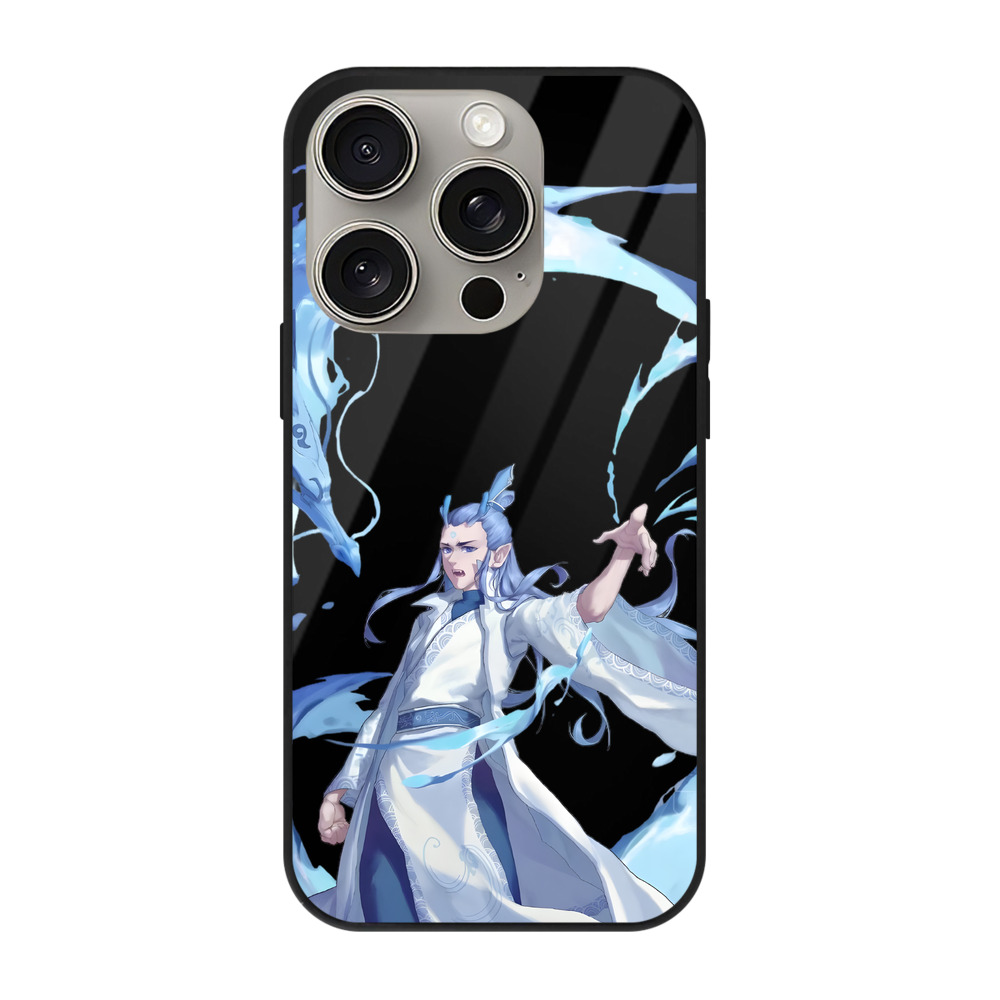 （画像用） Ne Zha 2 ナタ 魔童の大暴れ 【iPhone15Pro対応】スマホケース 耐衝撃＆黄変防止 背面ガラス