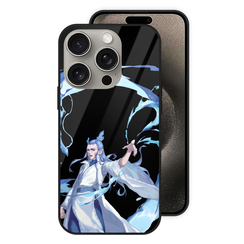（画像用） Ne Zha 2 ナタ 魔童の大暴れ 【iPhone15Pro対応】スマホケース 耐衝撃＆黄変防止 背面ガラス