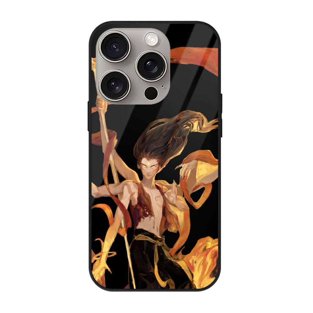 （画像用） Ne Zha 2 ナタ 魔童の大暴れ 【iPhone15Pro対応】スマホケース 耐衝撃＆黄変防止 背面ガラス