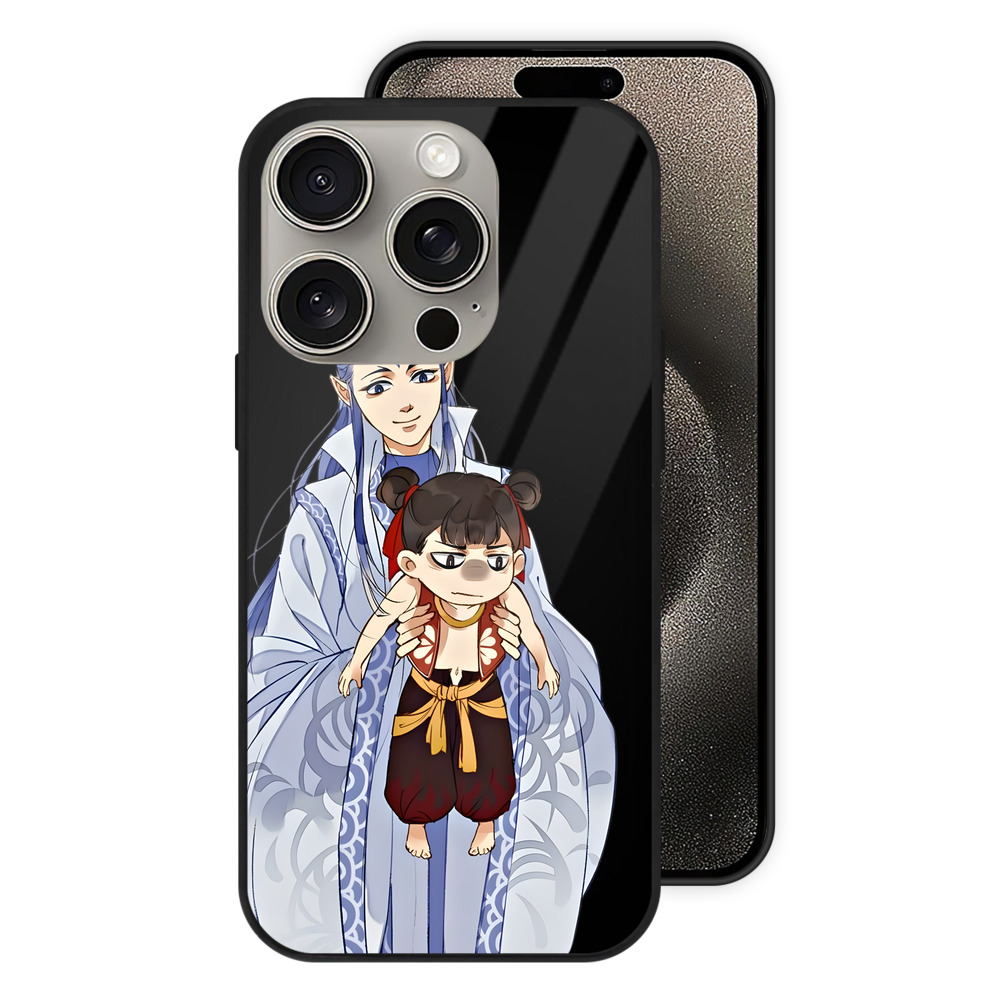 （画像用） Ne Zha 2 ナタ 魔童の大暴れ 【iPhone15Pro対応】スマホケース 耐衝撃＆黄変防止 背面ガラス
