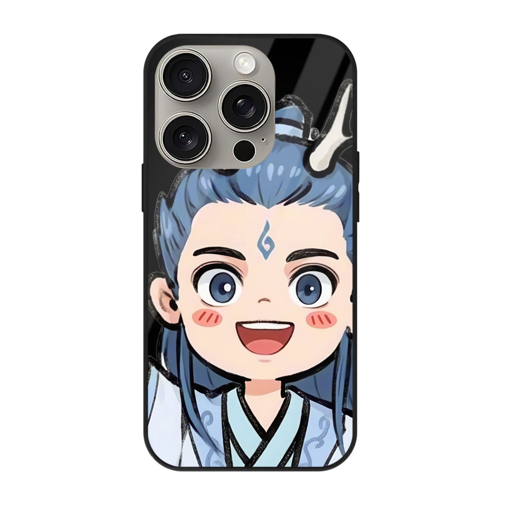 （画像用） Ne Zha 2 ナタ 魔童の大暴れ 【iPhone15Pro対応】スマホケース 耐衝撃＆黄変防止 背面ガラス