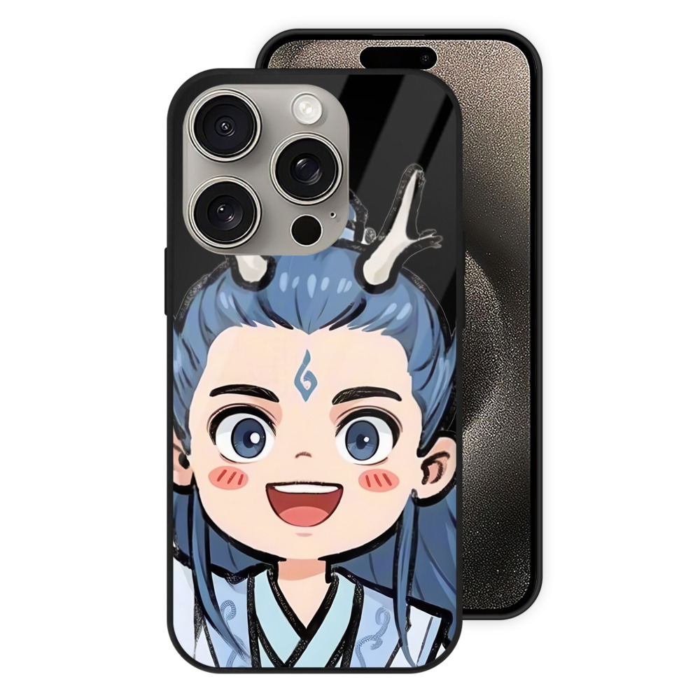 （画像用） Ne Zha 2 ナタ 魔童の大暴れ 【iPhone15Pro対応】スマホケース 耐衝撃＆黄変防止 背面ガラス