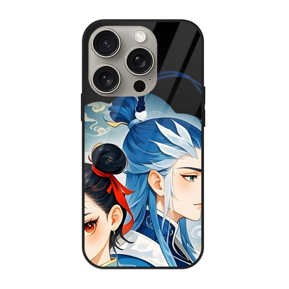 （画像用） Ne Zha 2 ナタ 魔童の大暴れ 【iPhone15Pro対応】スマホケース 耐衝撃＆黄変防止 背面ガラス