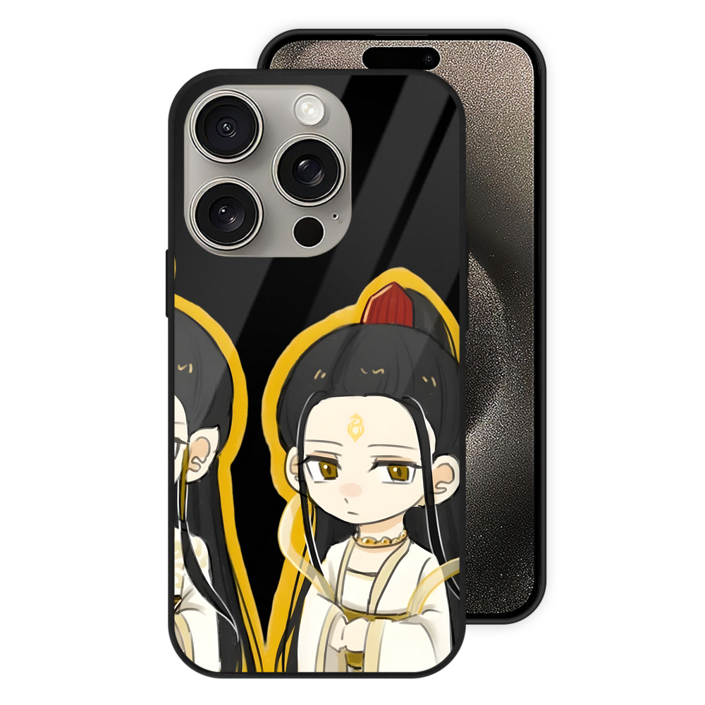 （画像用） Ne Zha 2 ナタ 魔童の大暴れ 【iPhone15Pro対応】スマホケース 耐衝撃＆黄変防止 背面ガラス