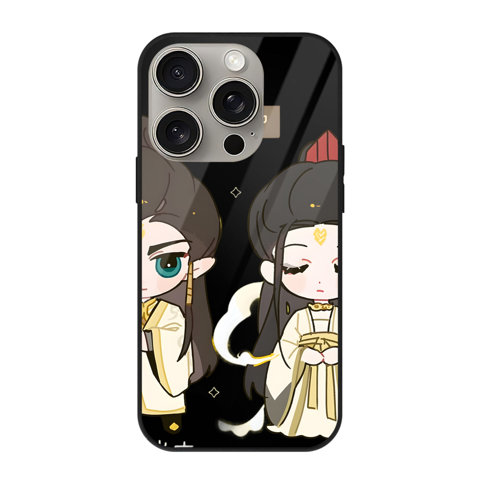 （画像用） Ne Zha 2 ナタ 魔童の大暴れ 【iPhone15Pro対応】スマホケース 耐衝撃＆黄変防止 背面ガラス