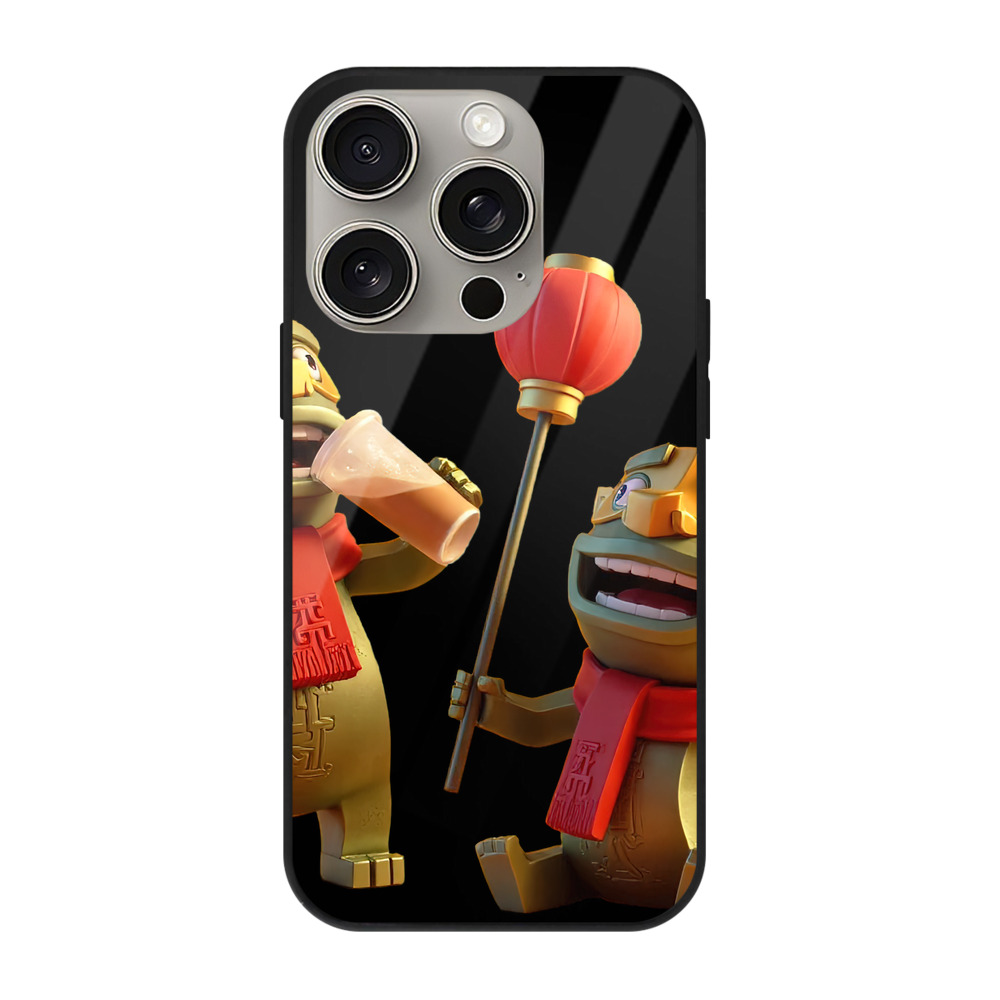 （画像用） Ne Zha 2 ナタ 魔童の大暴れ 【iPhone15Pro対応】スマホケース 耐衝撃＆黄変防止 背面ガラス