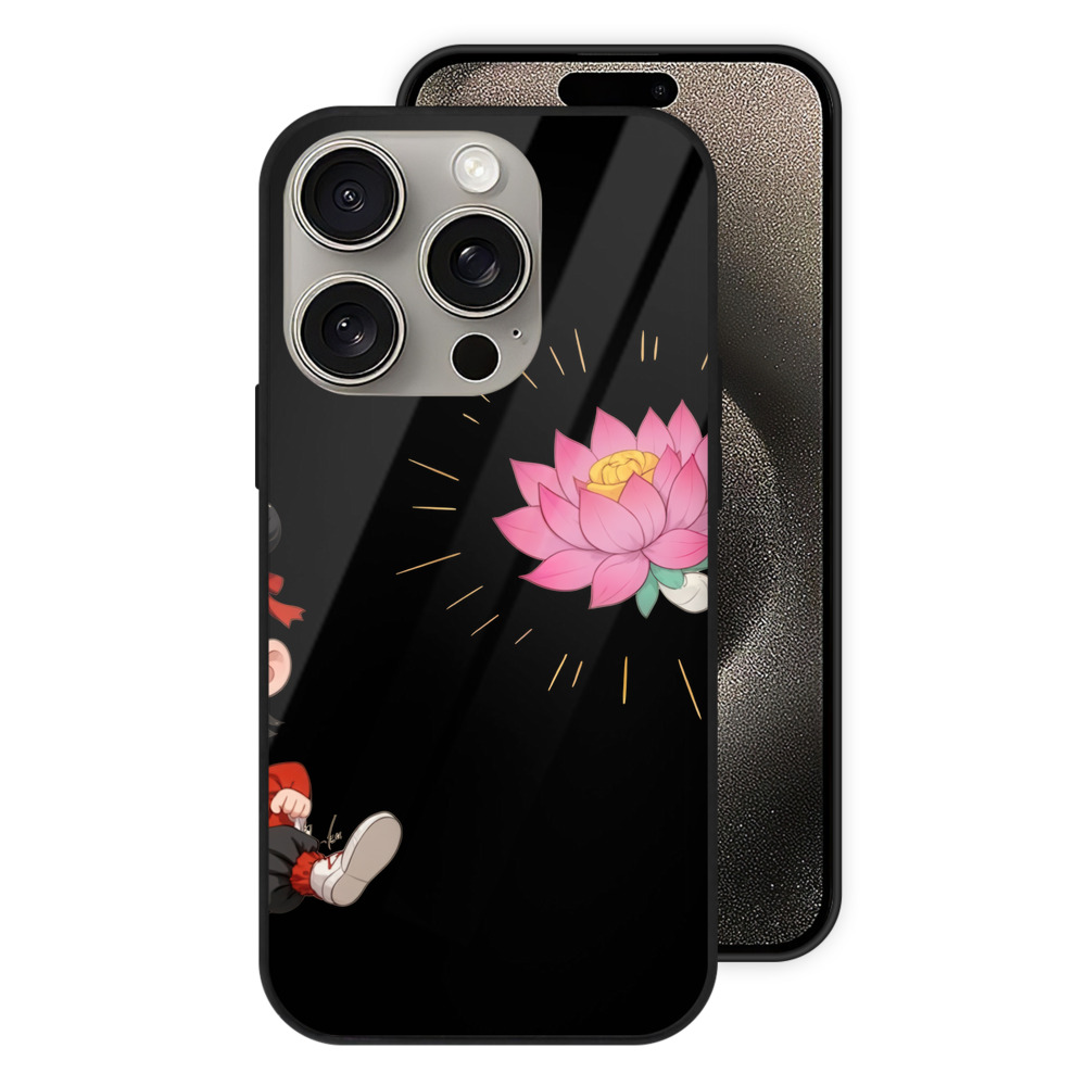 （画像用） Ne Zha 2 ナタ 魔童の大暴れ 【iPhone15Pro対応】スマホケース 耐衝撃＆黄変防止 背面ガラス