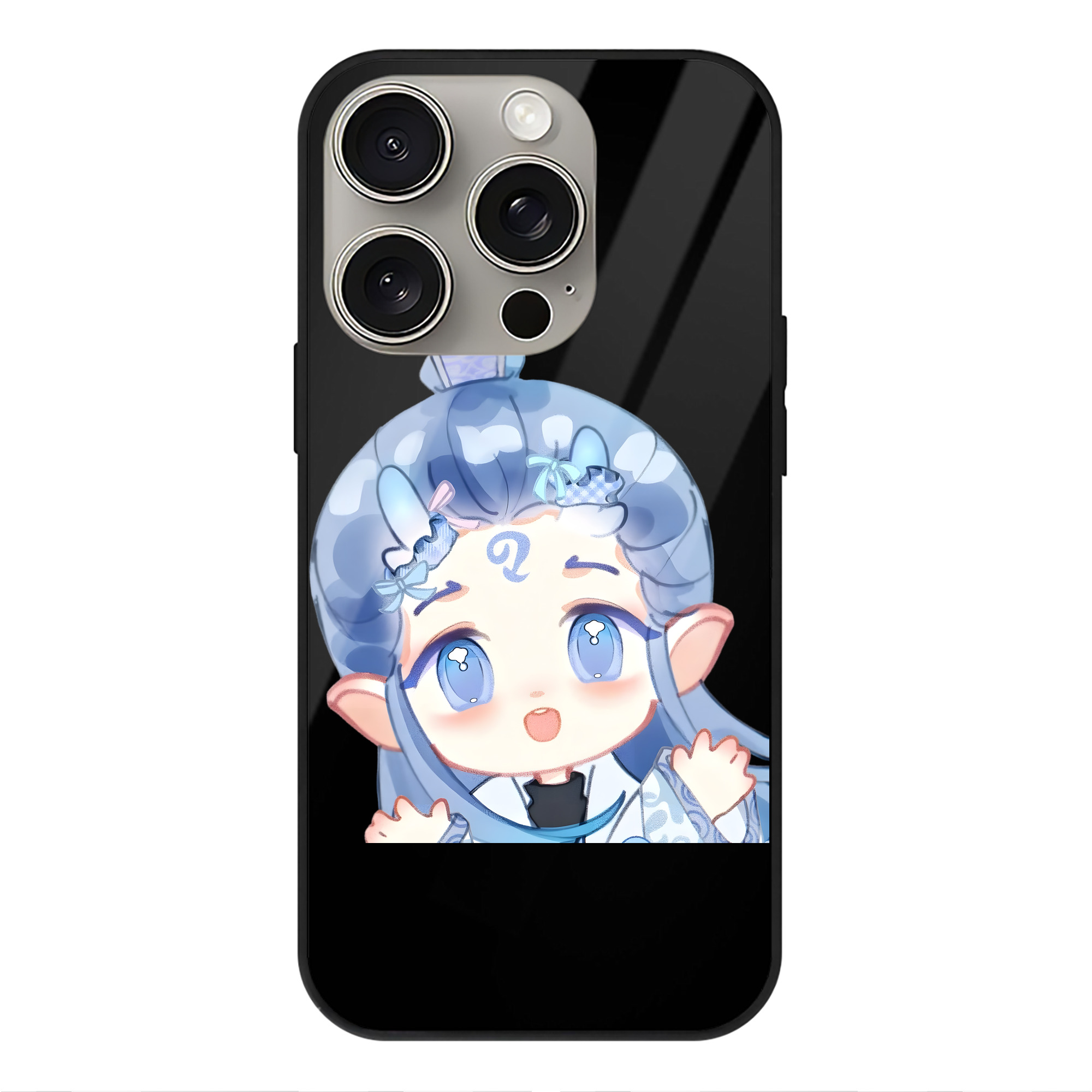 （画像用） Ne Zha 2 ナタ 魔童の大暴れ 【iPhone15Pro対応】スマホケース 耐衝撃＆黄変防止 背面ガラス
