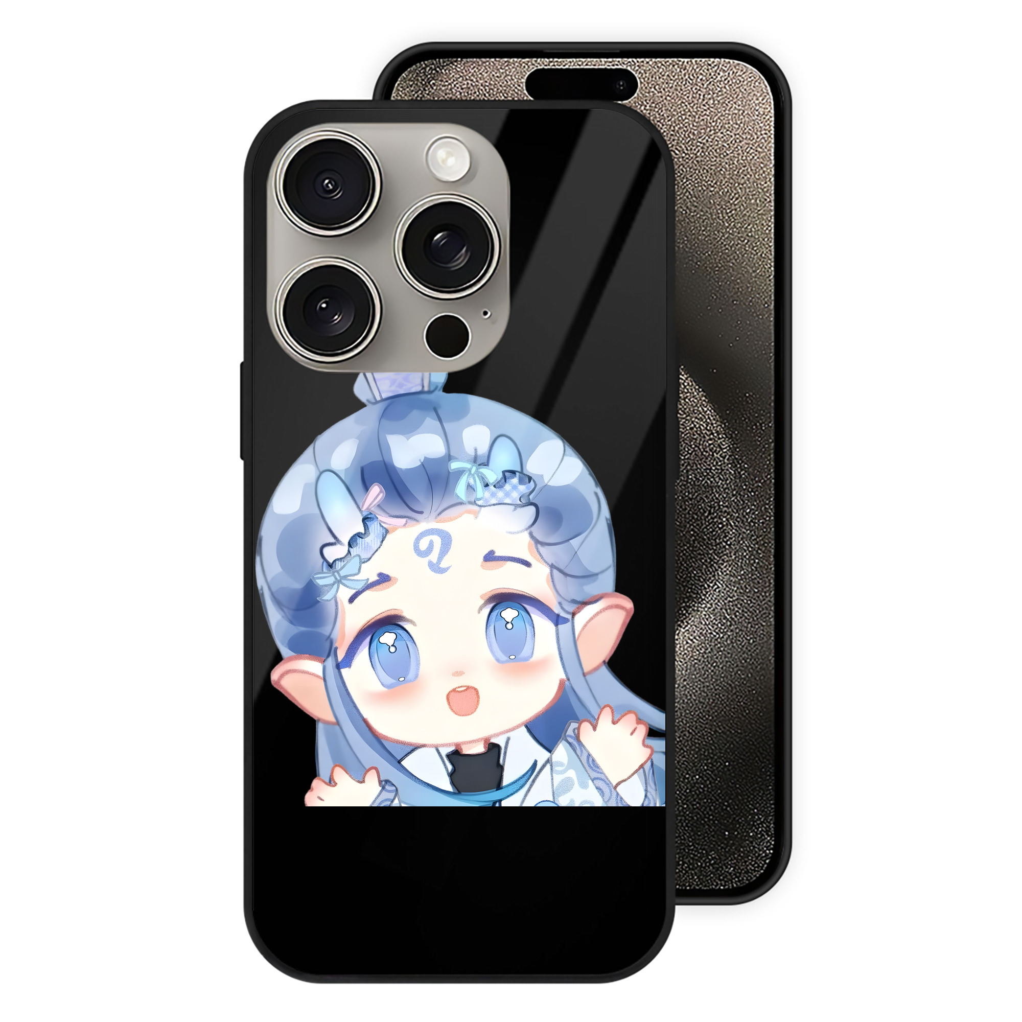 （画像用） Ne Zha 2 ナタ 魔童の大暴れ 【iPhone15Pro対応】スマホケース 耐衝撃＆黄変防止 背面ガラス