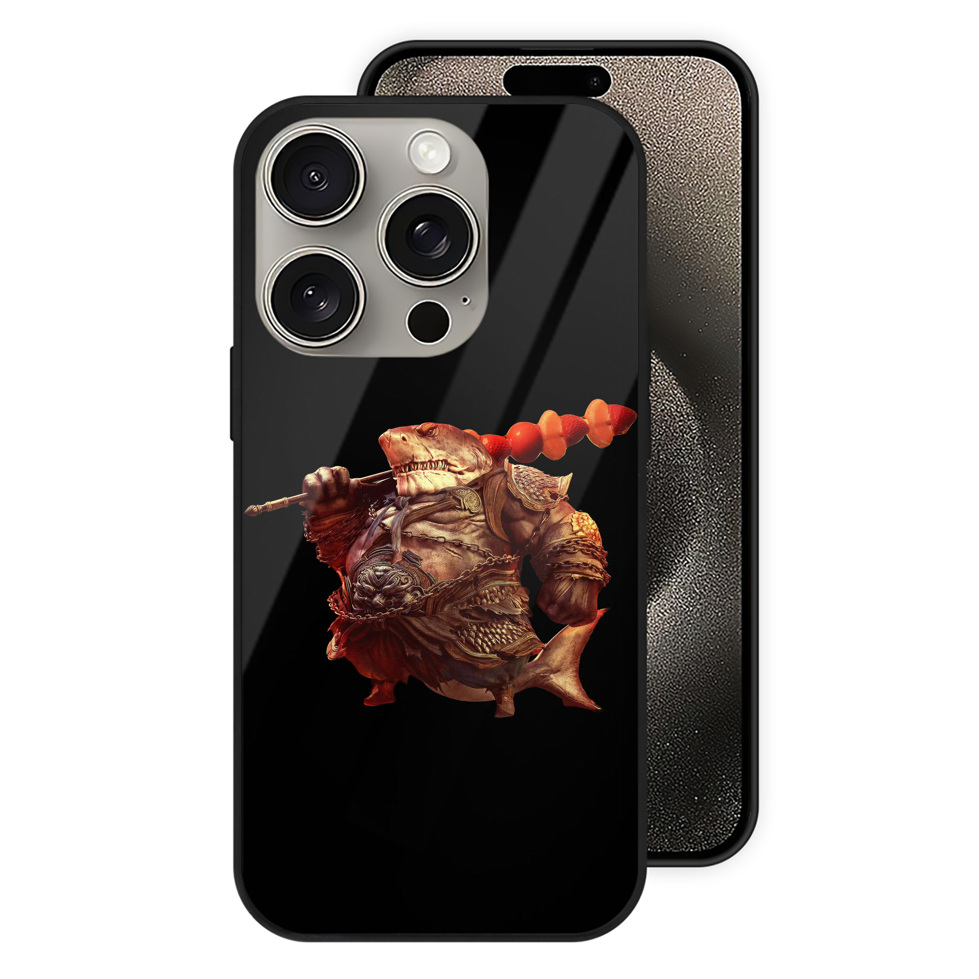 （画像用） Ne Zha 2 ナタ 魔童の大暴れ 【iPhone15Pro対応】スマホケース 耐衝撃＆黄変防止 背面ガラス