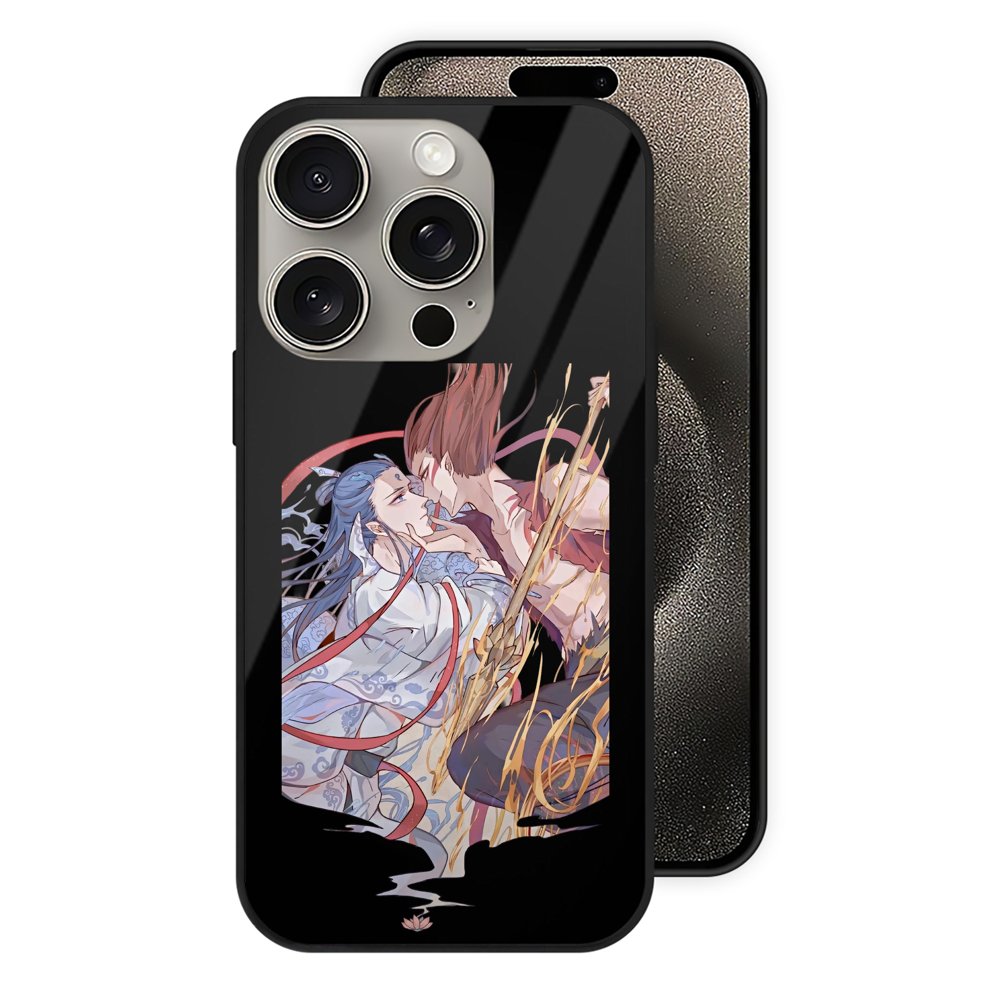 （画像用） Ne Zha 2 ナタ 魔童の大暴れ 【iPhone15Pro対応】スマホケース 耐衝撃＆黄変防止 背面ガラス