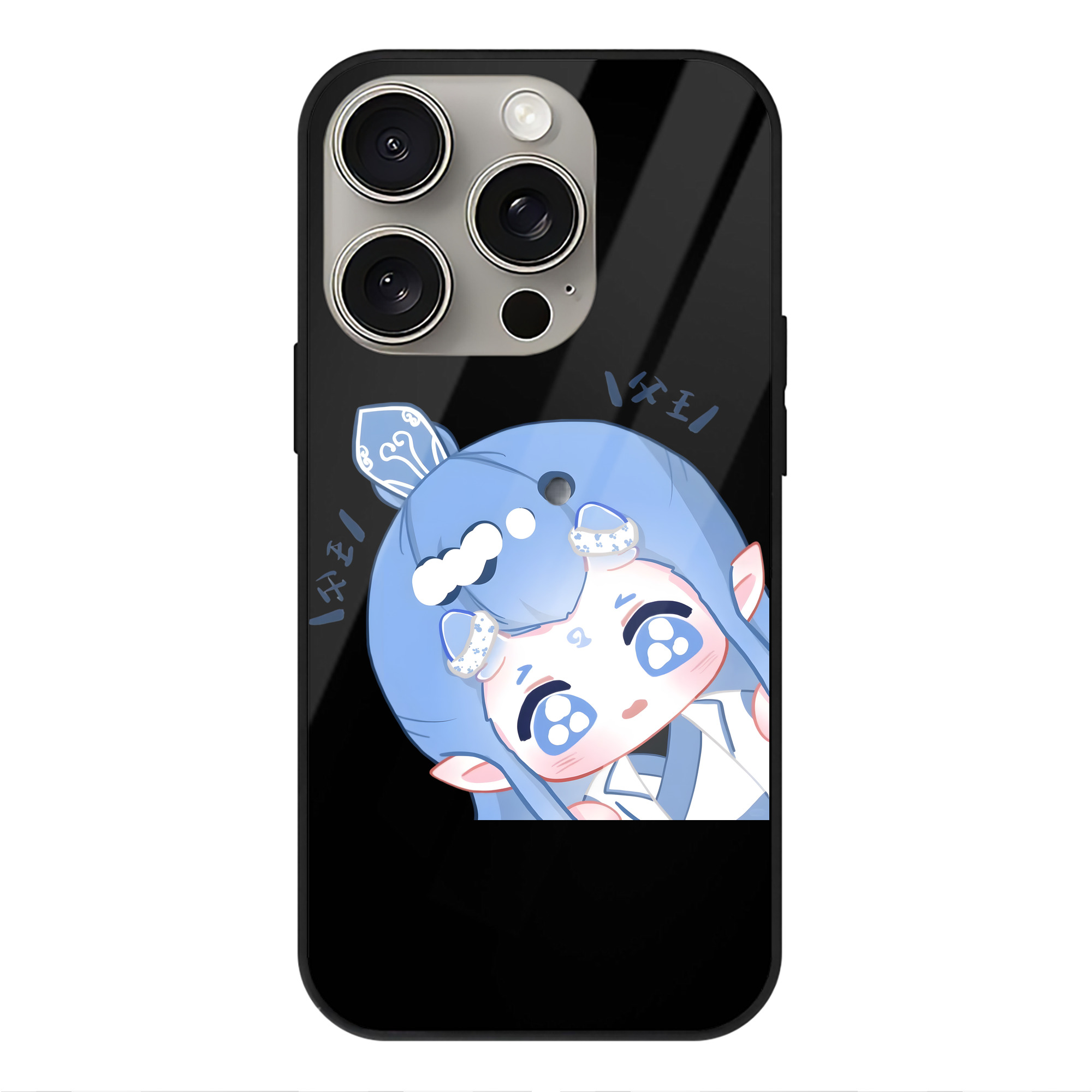 （画像用） Ne Zha 2 ナタ 魔童の大暴れ 【iPhone15Pro対応】スマホケース 耐衝撃＆黄変防止 背面ガラス