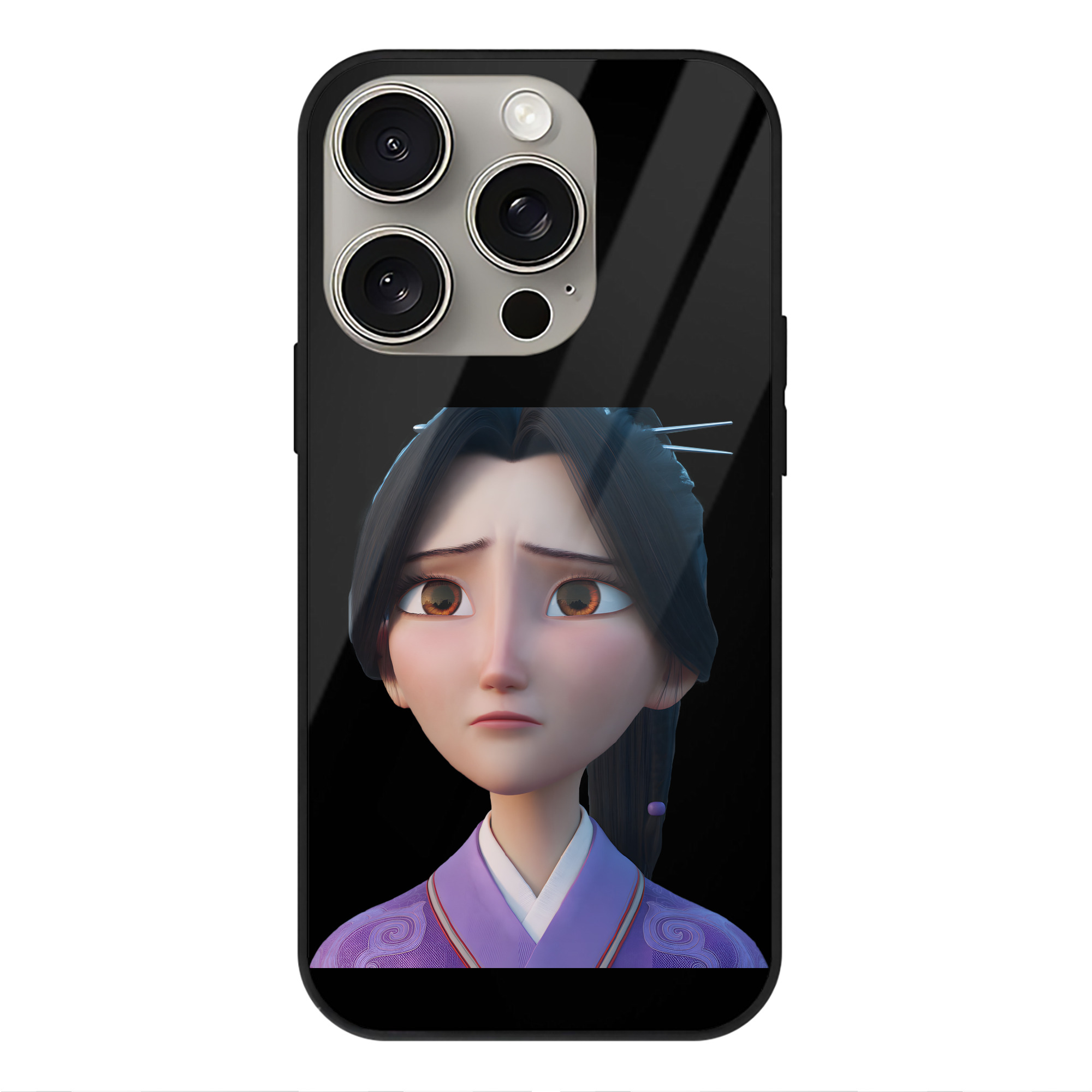 （画像用） Ne Zha 2 ナタ 魔童の大暴れ 【iPhone15Pro対応】スマホケース 耐衝撃＆黄変防止 背面ガラス