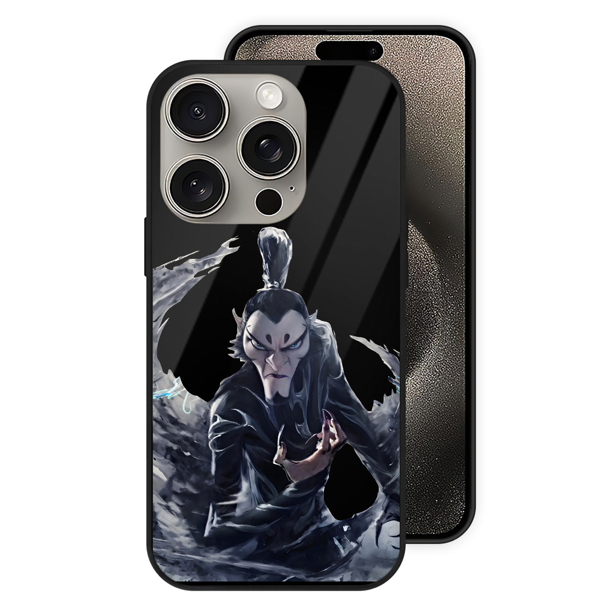 （画像用） Ne Zha 2 ナタ 魔童の大暴れ 【iPhone15Pro対応】スマホケース 耐衝撃＆黄変防止 背面ガラス