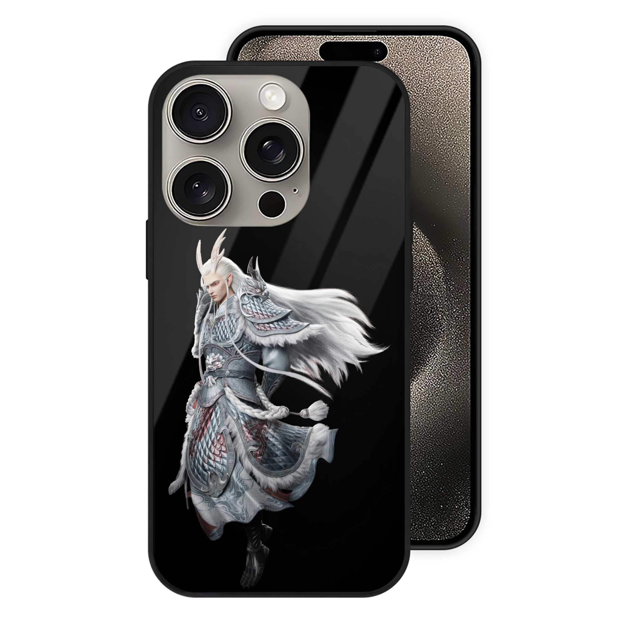 （画像用） Ne Zha 2 ナタ 魔童の大暴れ 【iPhone15Pro対応】スマホケース 耐衝撃＆黄変防止 背面ガラス