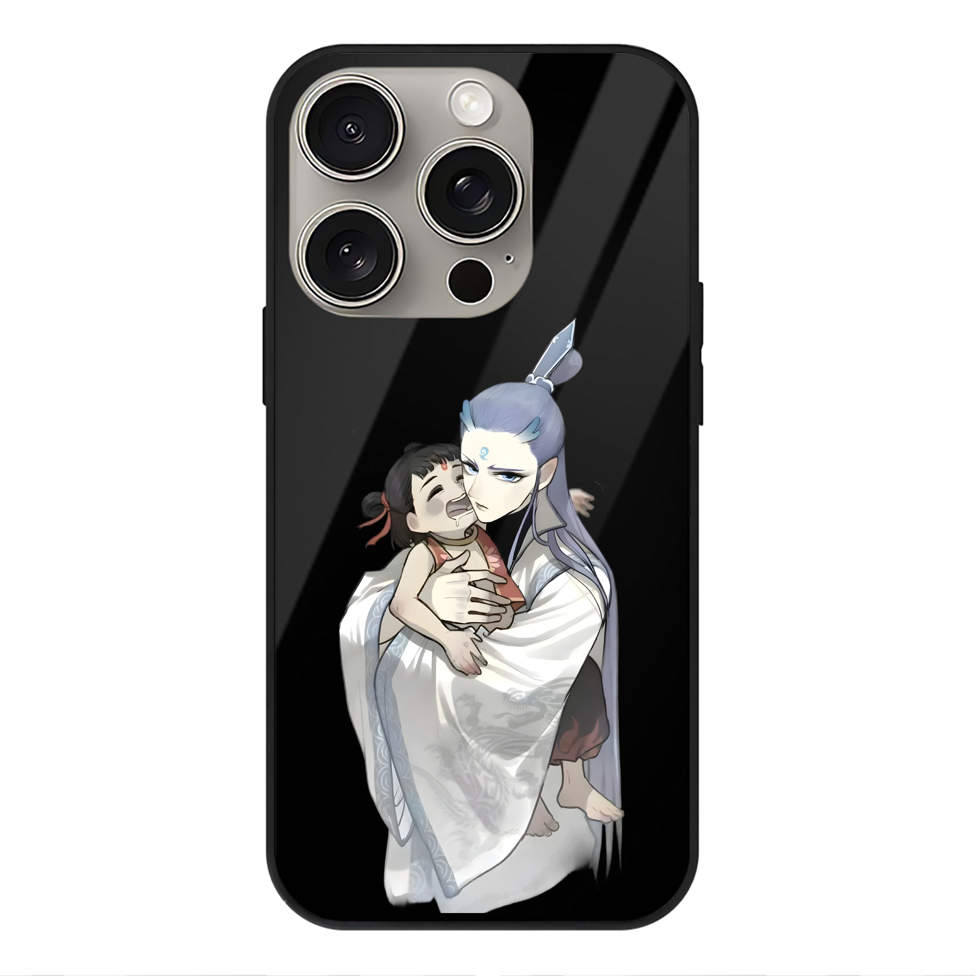 （画像用） Ne Zha 2 ナタ 魔童の大暴れ 【iPhone15Pro対応】スマホケース 耐衝撃＆黄変防止 背面ガラス