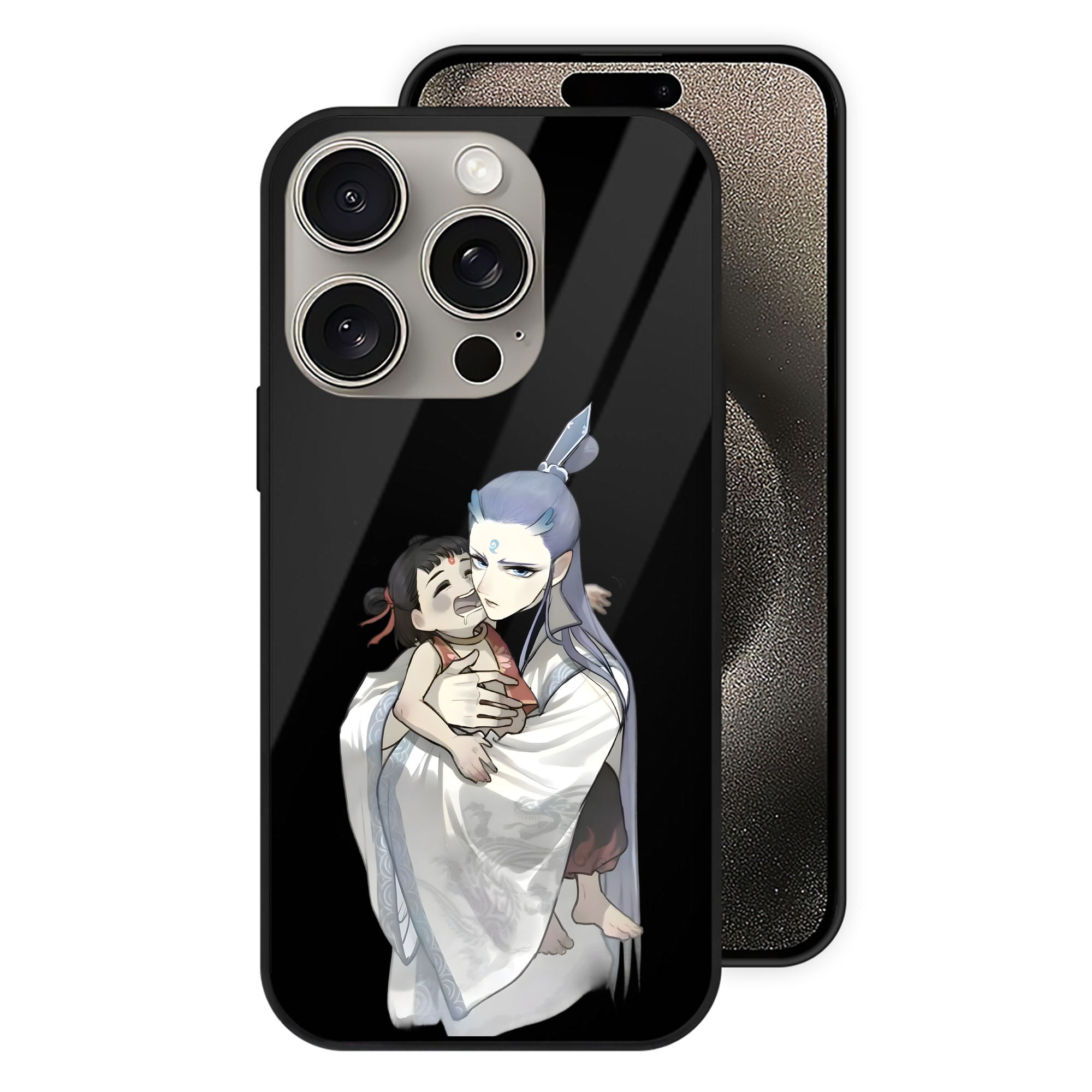 （画像用） Ne Zha 2 ナタ 魔童の大暴れ 【iPhone15Pro対応】スマホケース 耐衝撃＆黄変防止 背面ガラス
