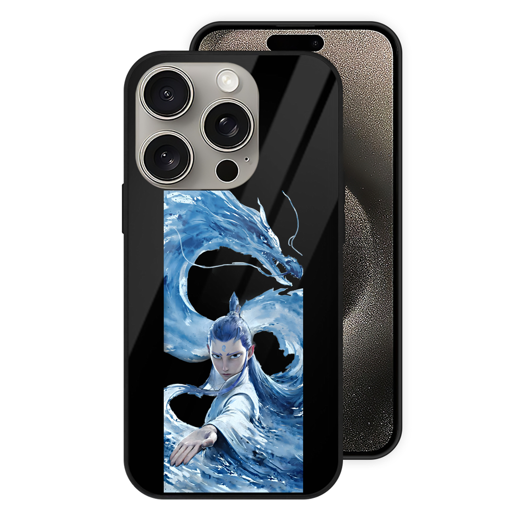（画像用） Ne Zha 2 ナタ 魔童の大暴れ 【iPhone15Pro対応】スマホケース 耐衝撃＆黄変防止 背面ガラス