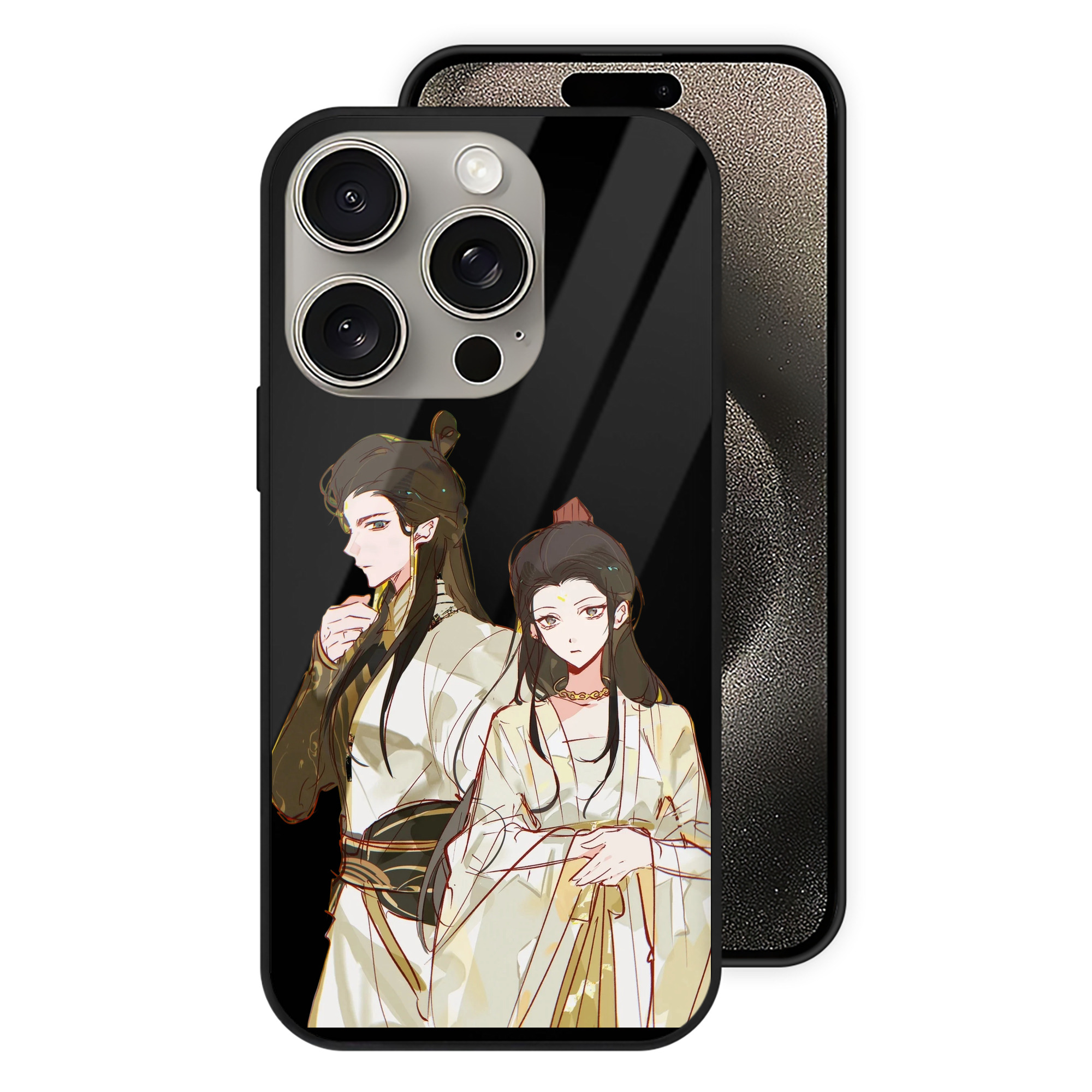 （画像用） Ne Zha 2 ナタ 魔童の大暴れ 【iPhone15Pro対応】スマホケース 耐衝撃＆黄変防止 背面ガラス