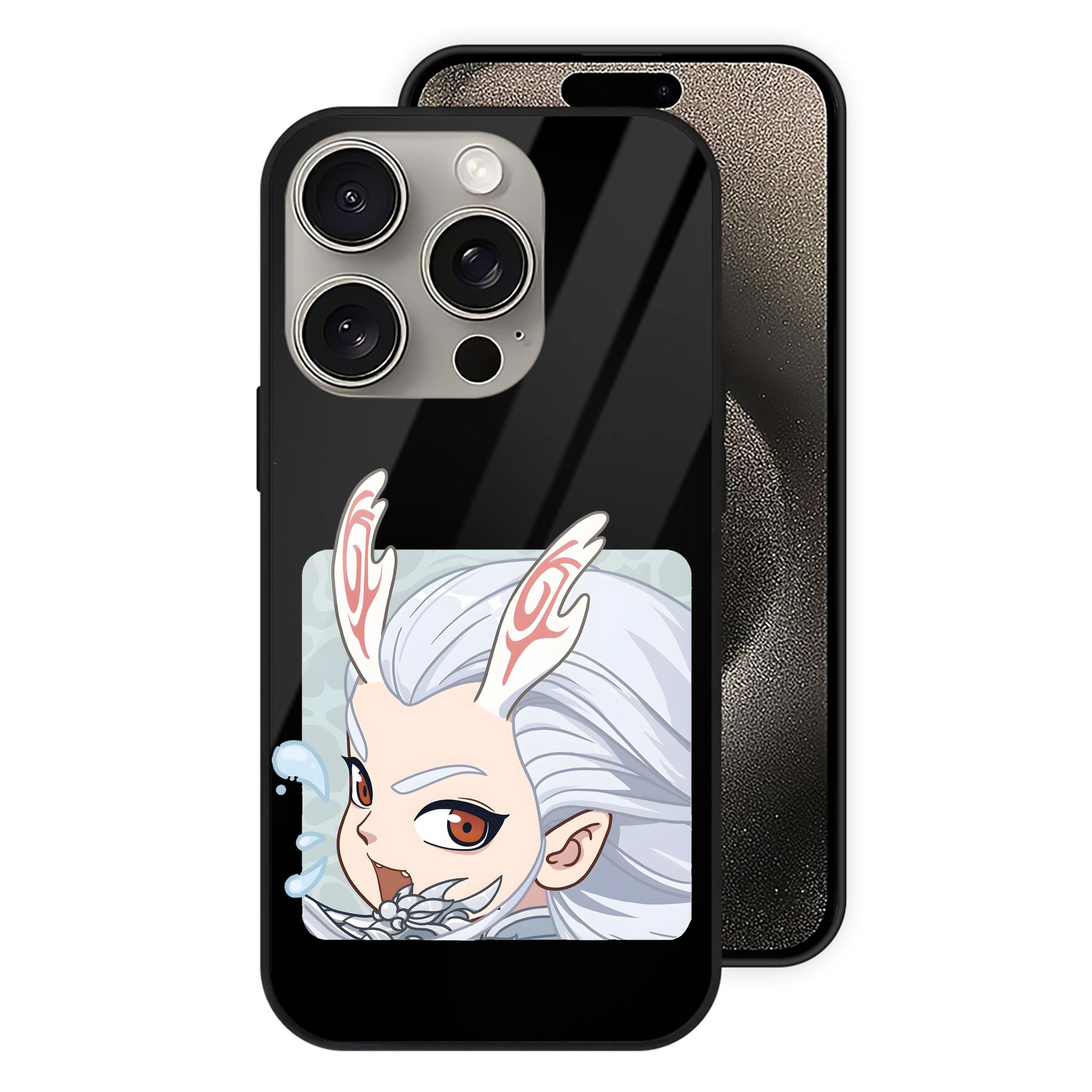 （画像用） Ne Zha 2 ナタ 魔童の大暴れ 【iPhone15Pro対応】スマホケース 耐衝撃＆黄変防止 背面ガラス