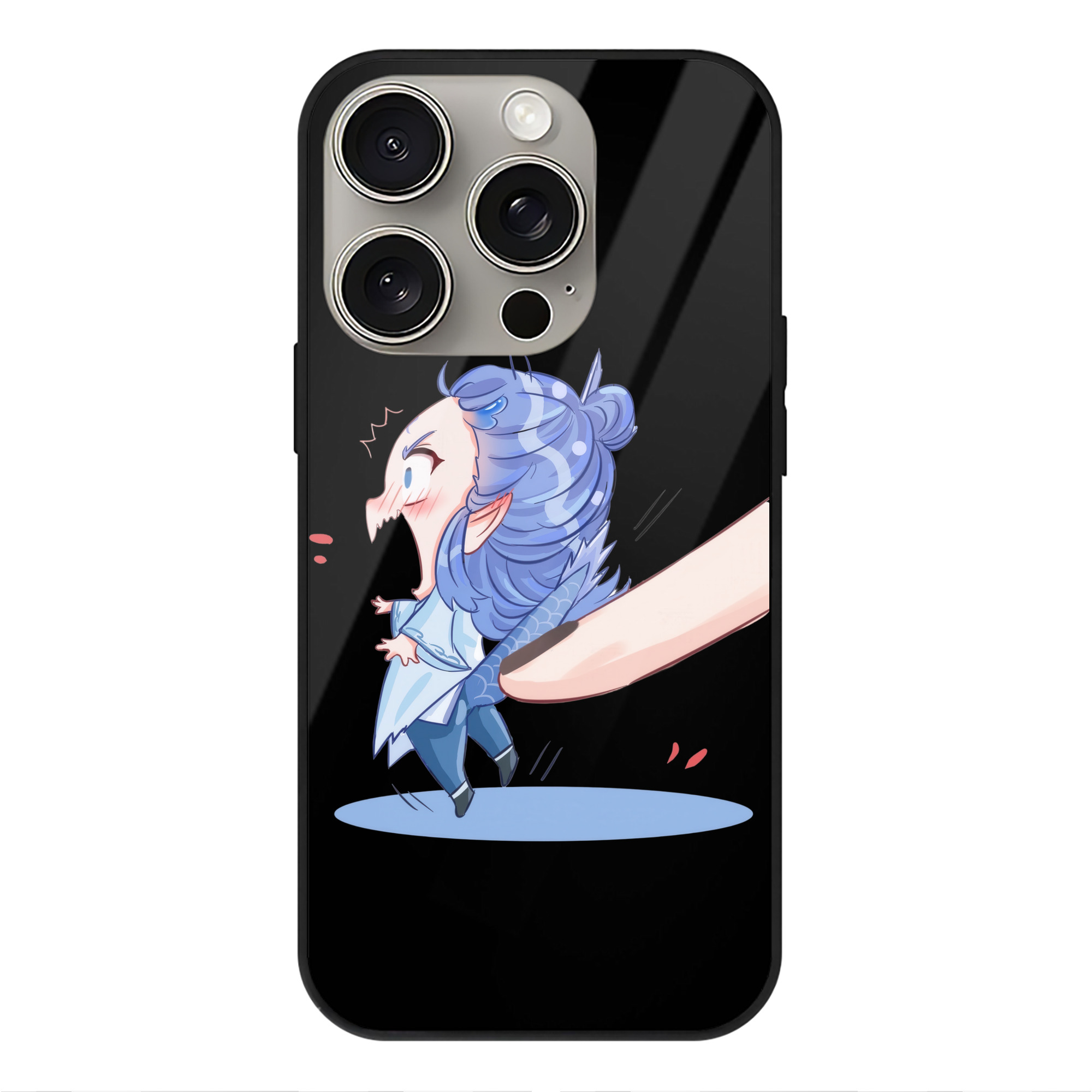 （画像用） Ne Zha 2 ナタ 魔童の大暴れ 【iPhone15Pro対応】スマホケース 耐衝撃＆黄変防止 背面ガラス
