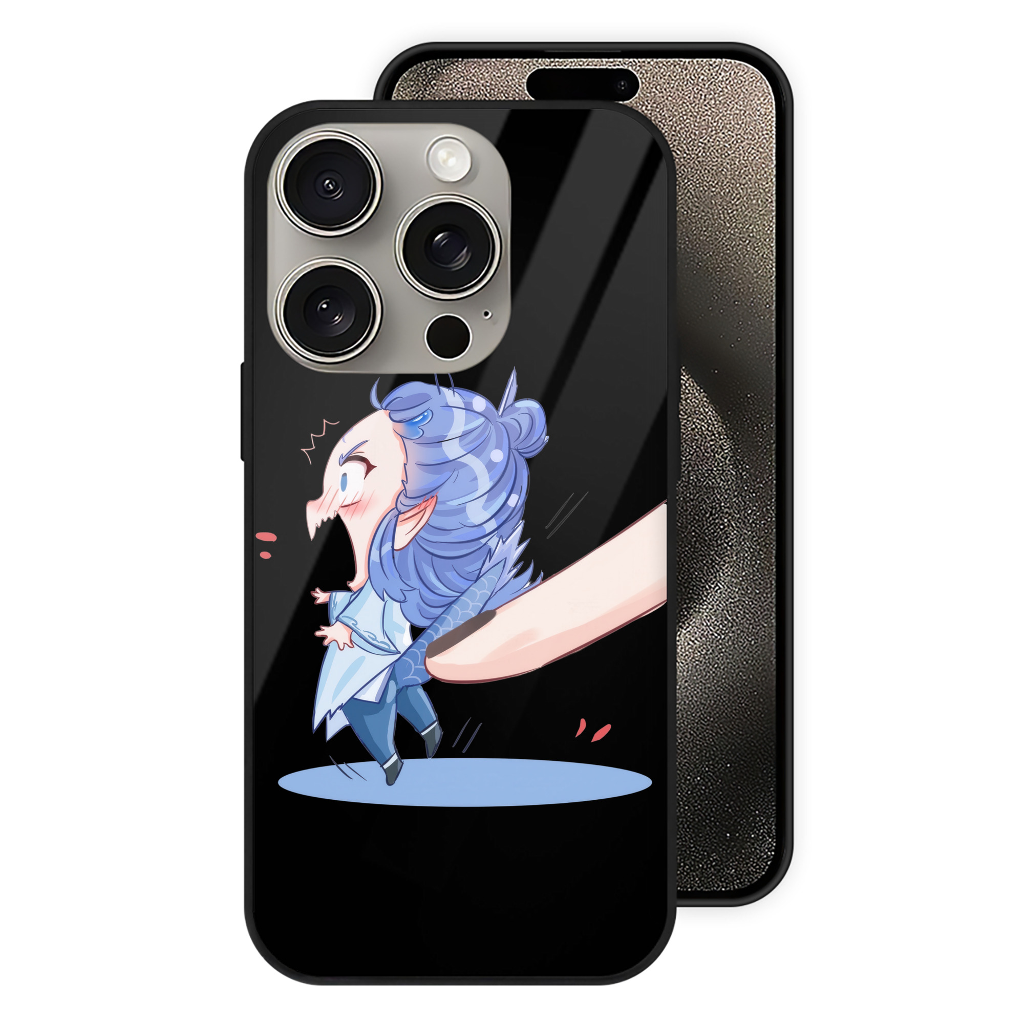（画像用） Ne Zha 2 ナタ 魔童の大暴れ 【iPhone15Pro対応】スマホケース 耐衝撃＆黄変防止 背面ガラス