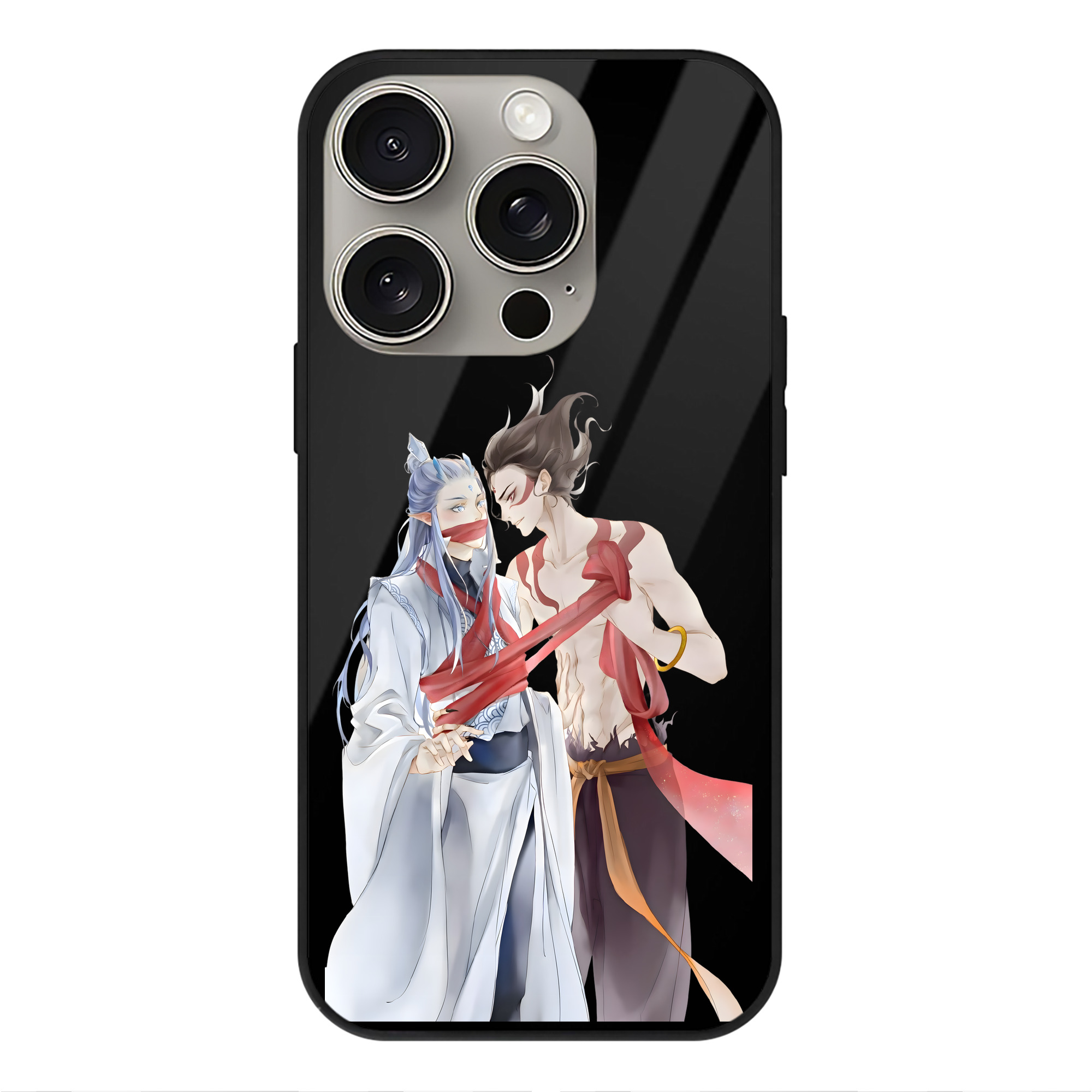 （画像用） Ne Zha 2 ナタ 魔童の大暴れ 【iPhone15Pro対応】スマホケース 耐衝撃＆黄変防止 背面ガラス