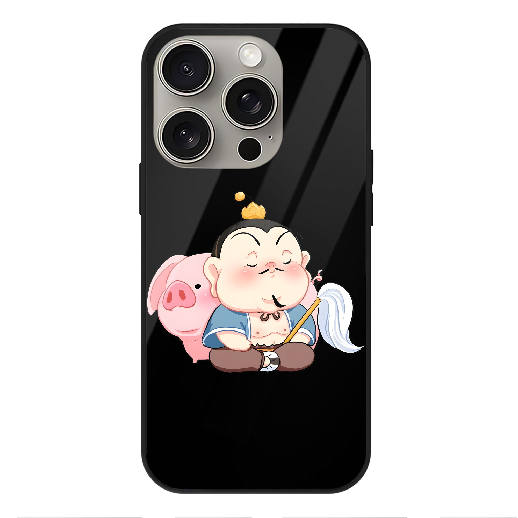 （画像用） Ne Zha 2 ナタ 魔童の大暴れ 【iPhone15Pro対応】スマホケース 耐衝撃＆黄変防止 背面ガラス
