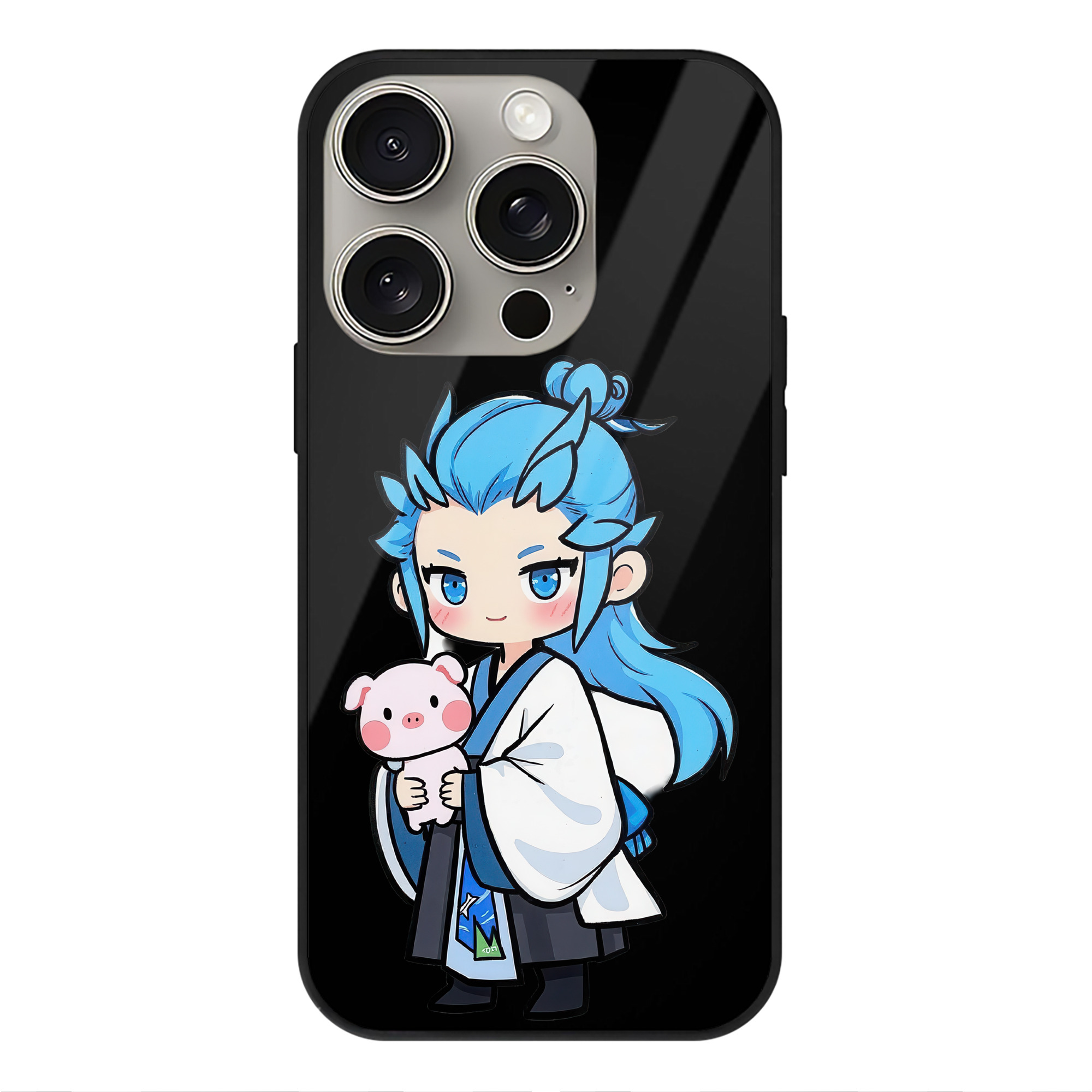 （画像用） Ne Zha 2 ナタ 魔童の大暴れ 【iPhone15Pro対応】スマホケース 耐衝撃＆黄変防止 背面ガラス