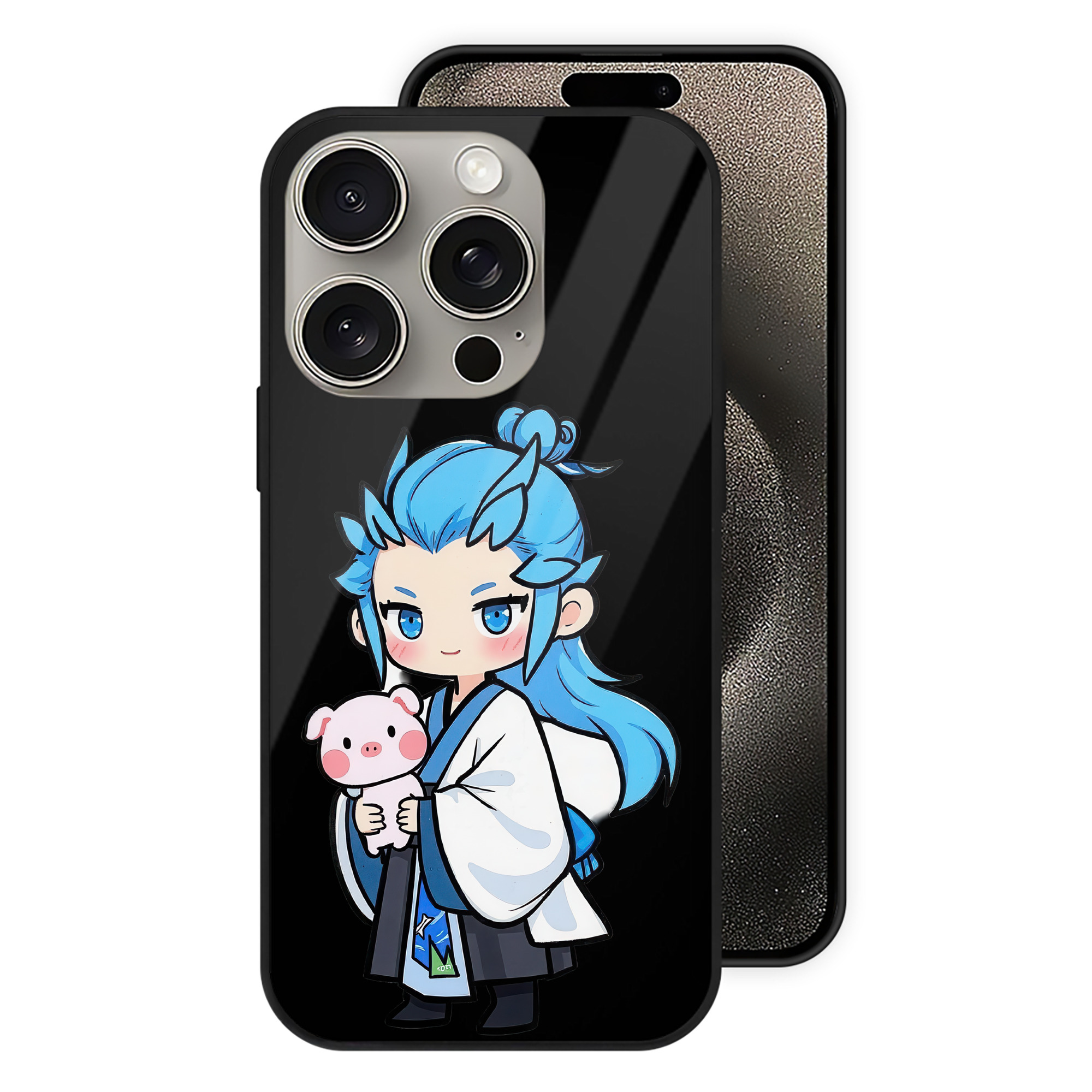 （画像用） Ne Zha 2 ナタ 魔童の大暴れ 【iPhone15Pro対応】スマホケース 耐衝撃＆黄変防止 背面ガラス
