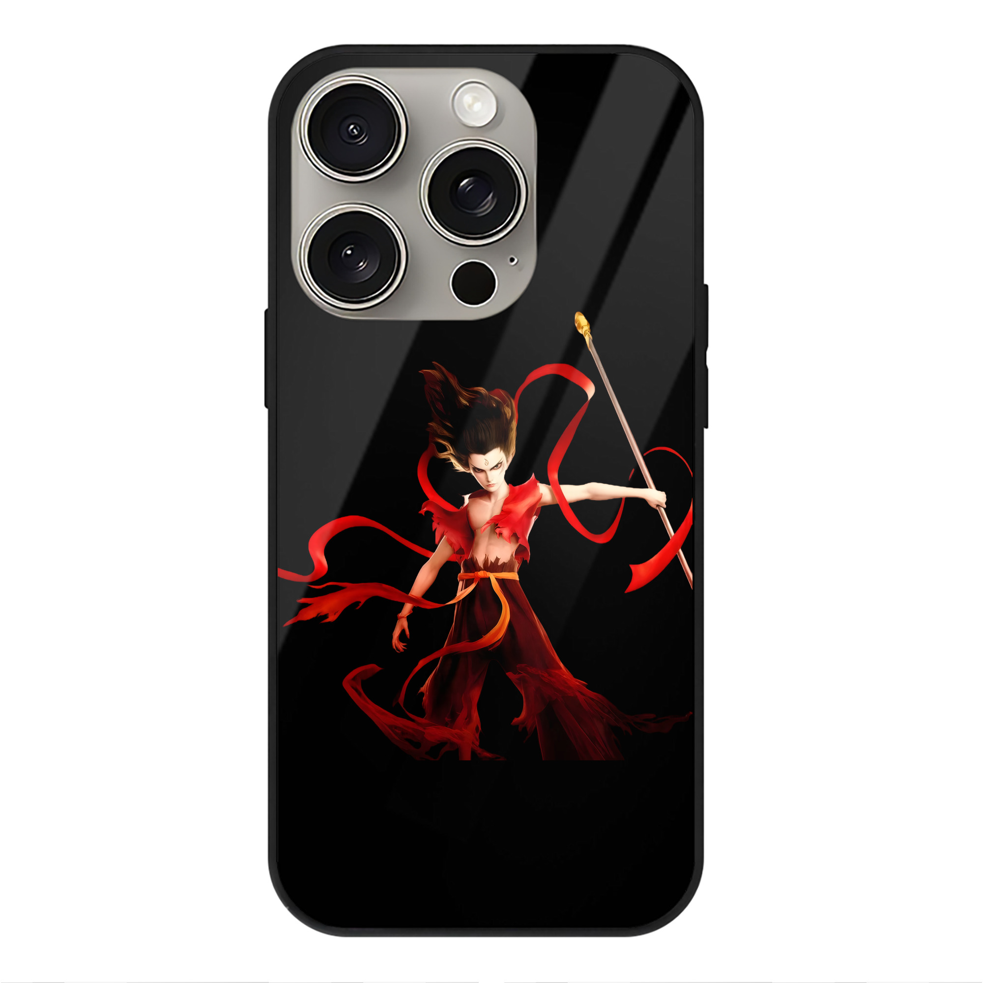 （画像用） Ne Zha 2 ナタ 魔童の大暴れ 【iPhone15Pro対応】スマホケース 耐衝撃＆黄変防止 背面ガラス