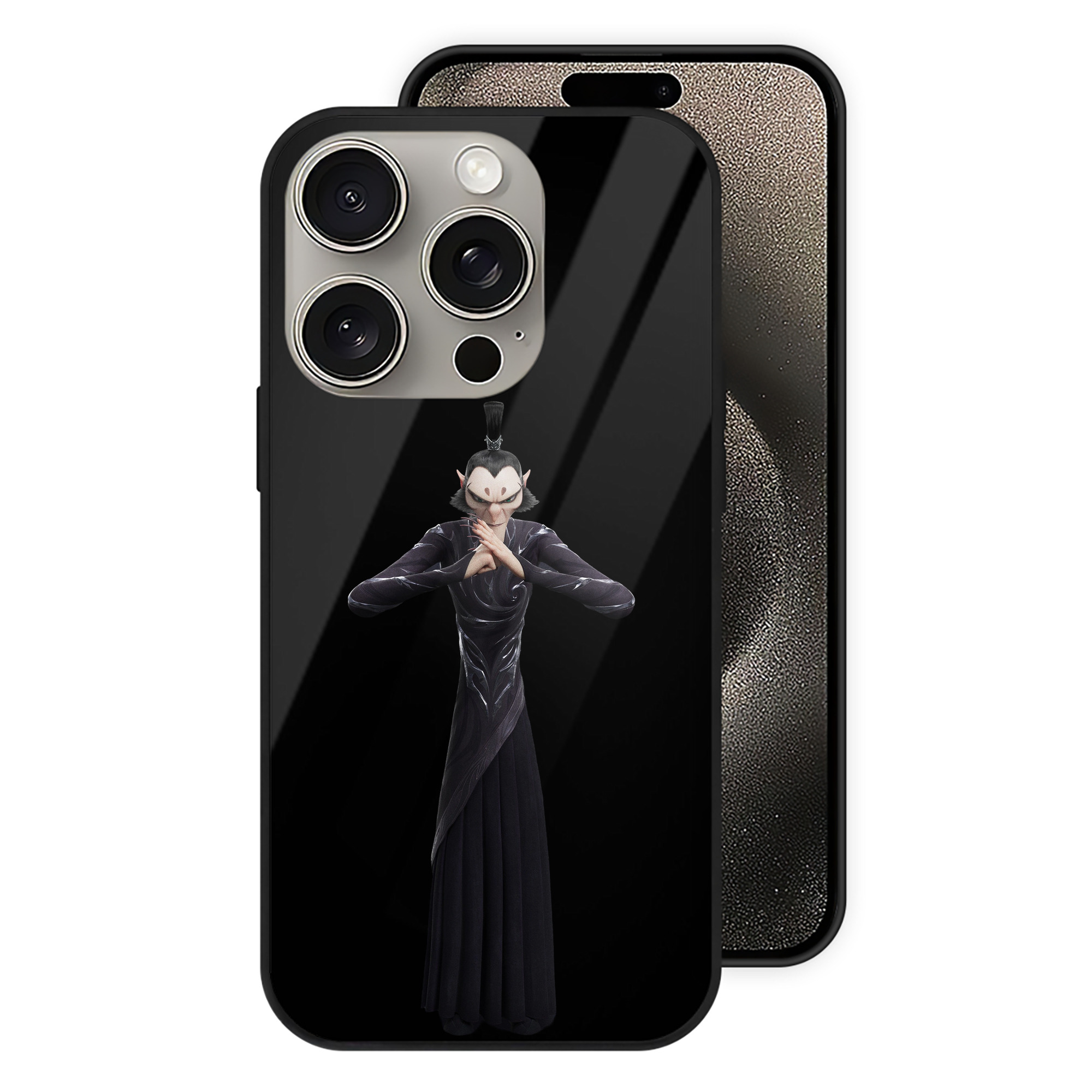 （画像用） Ne Zha 2 ナタ 魔童の大暴れ 【iPhone15Pro対応】スマホケース 耐衝撃＆黄変防止 背面ガラス