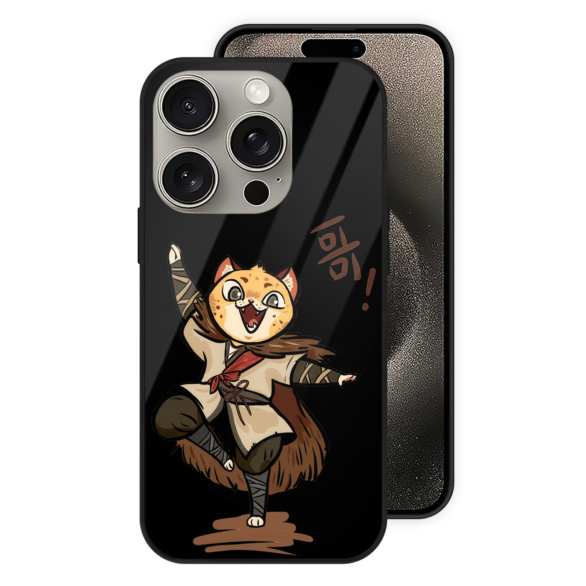 （画像用） Ne Zha 2 ナタ 魔童の大暴れ 【iPhone15Pro対応】スマホケース 耐衝撃＆黄変防止 背面ガラス