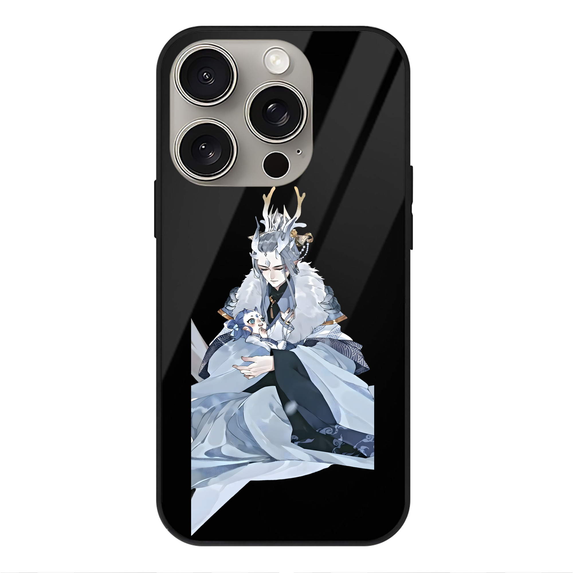 （画像用） Ne Zha 2 ナタ 魔童の大暴れ 【iPhone15Pro対応】スマホケース 耐衝撃＆黄変防止 背面ガラス