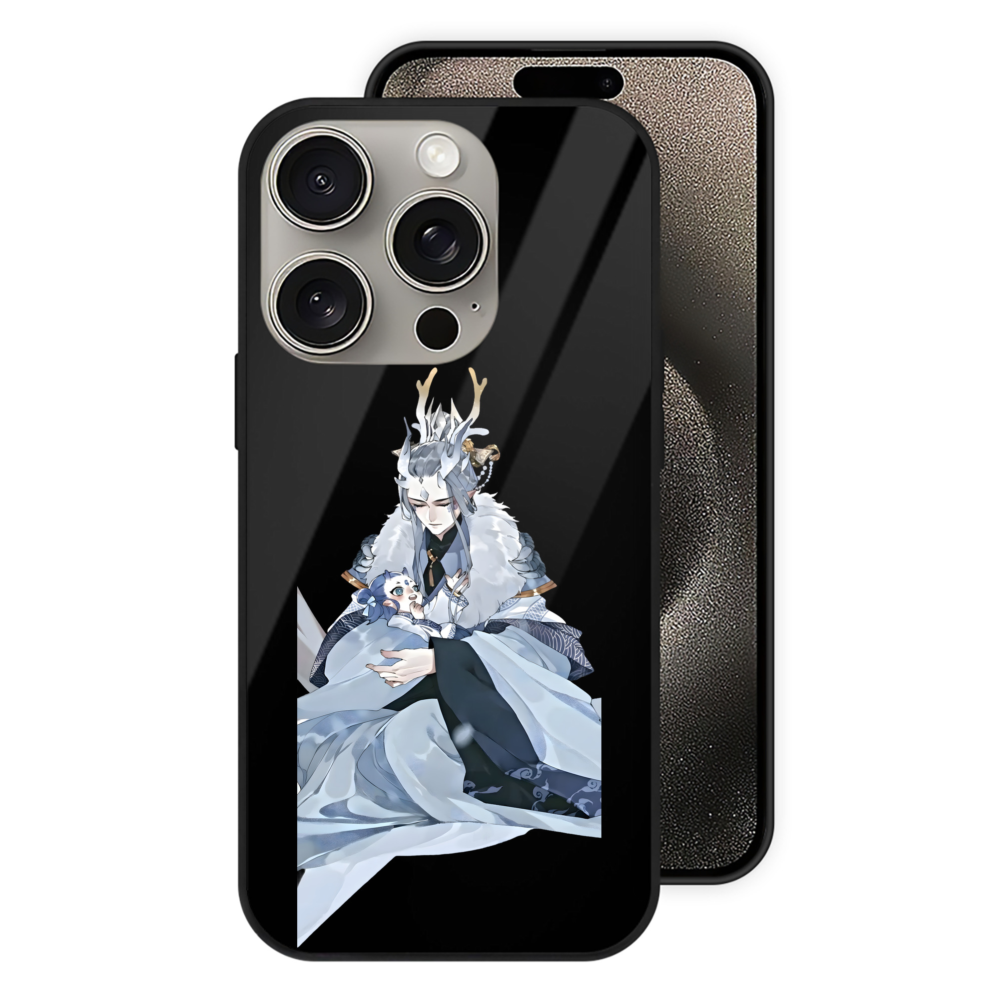 （画像用） Ne Zha 2 ナタ 魔童の大暴れ 【iPhone15Pro対応】スマホケース 耐衝撃＆黄変防止 背面ガラス