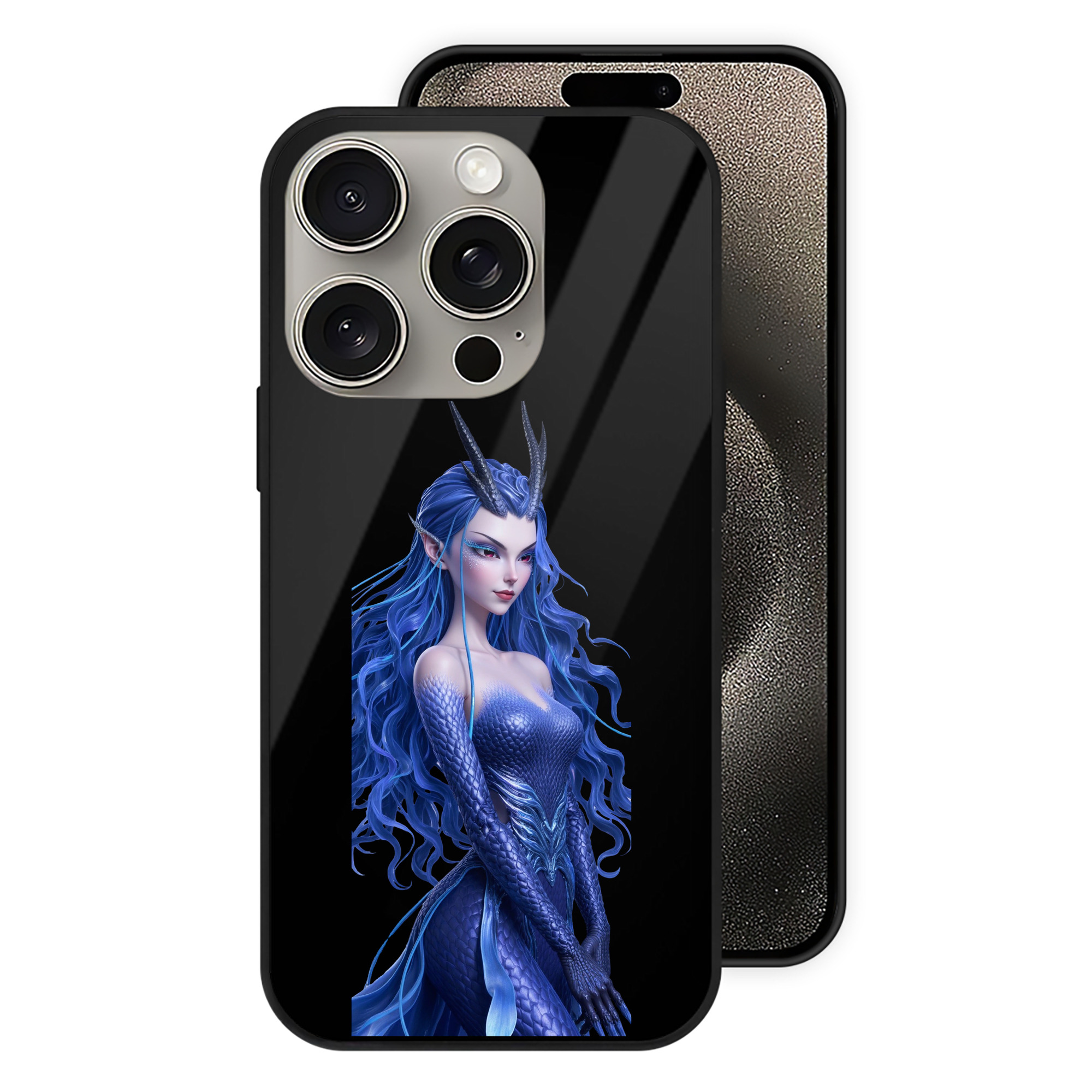 （画像用） Ne Zha 2 ナタ 魔童の大暴れ 【iPhone15Pro対応】スマホケース 耐衝撃＆黄変防止 背面ガラス