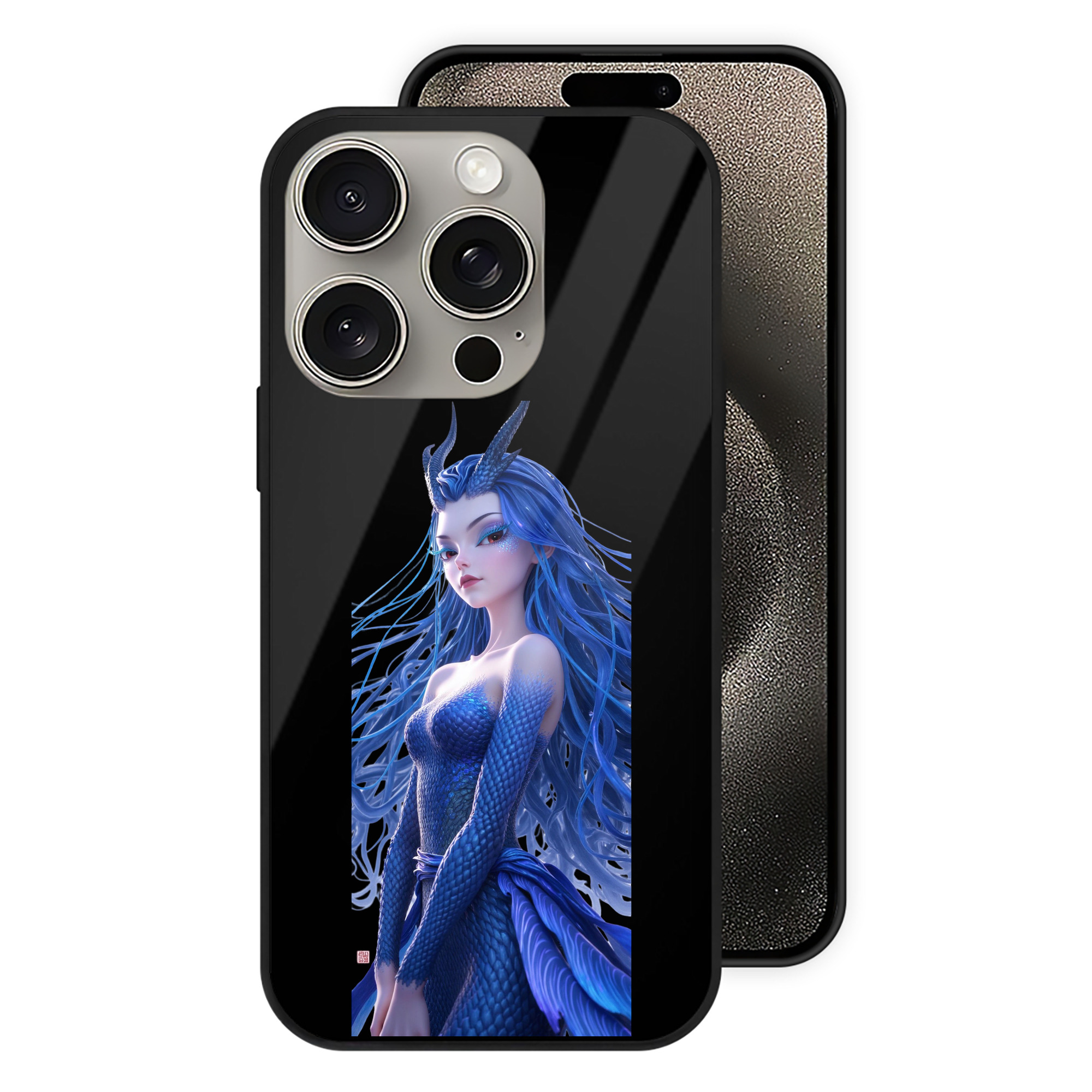 （画像用） Ne Zha 2 ナタ 魔童の大暴れ 【iPhone15Pro対応】スマホケース 耐衝撃＆黄変防止 背面ガラス