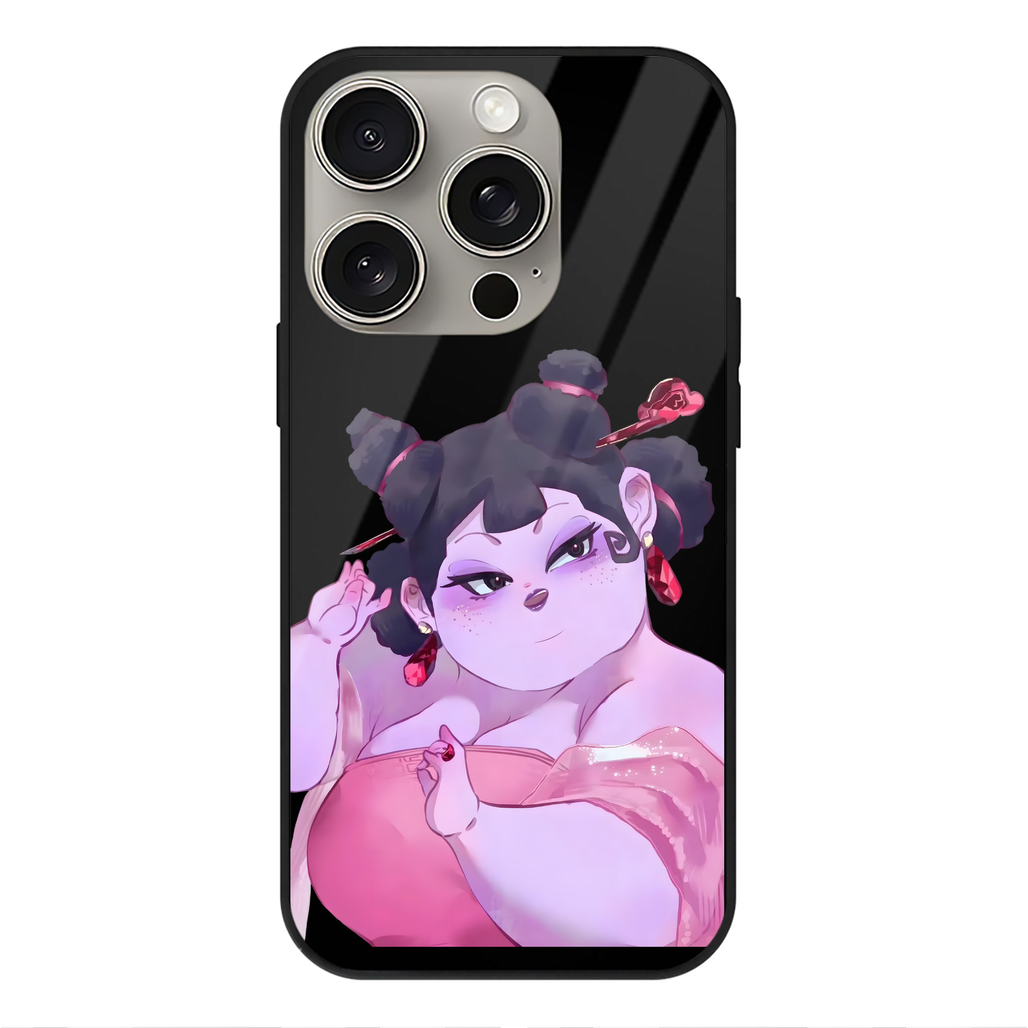 （画像用） Ne Zha 2 ナタ 魔童の大暴れ 【iPhone15Pro対応】スマホケース 耐衝撃＆黄変防止 背面ガラス