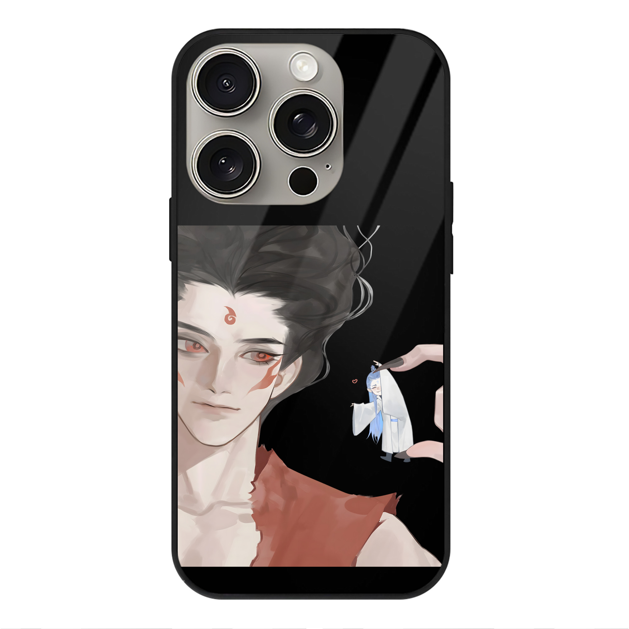 （画像用） Ne Zha 2 ナタ 魔童の大暴れ 【iPhone15Pro対応】スマホケース 耐衝撃＆黄変防止 背面ガラス