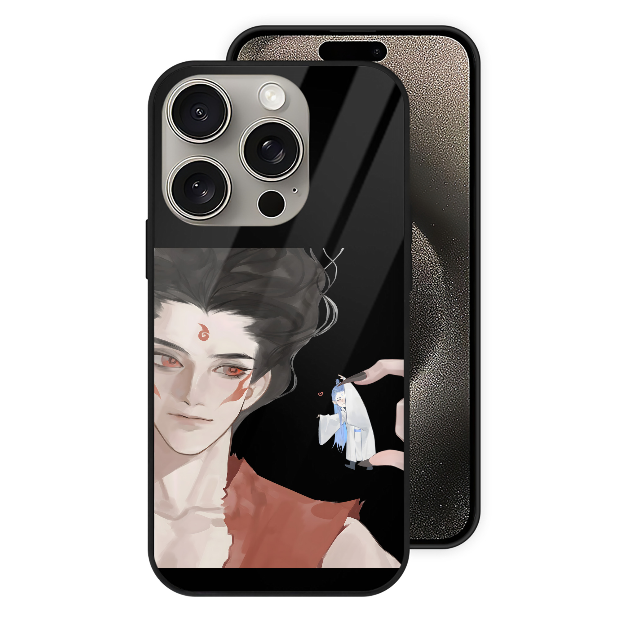 （画像用） Ne Zha 2 ナタ 魔童の大暴れ 【iPhone15Pro対応】スマホケース 耐衝撃＆黄変防止 背面ガラス