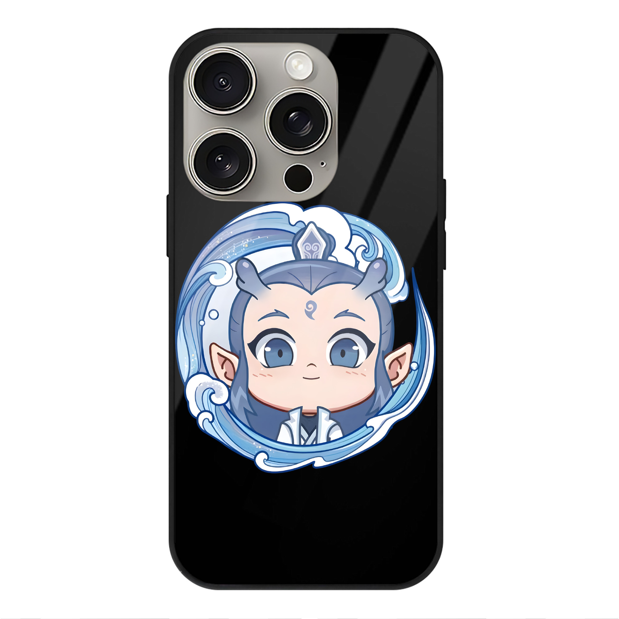 （画像用） Ne Zha 2 ナタ 魔童の大暴れ 【iPhone15Pro対応】スマホケース 耐衝撃＆黄変防止 背面ガラス