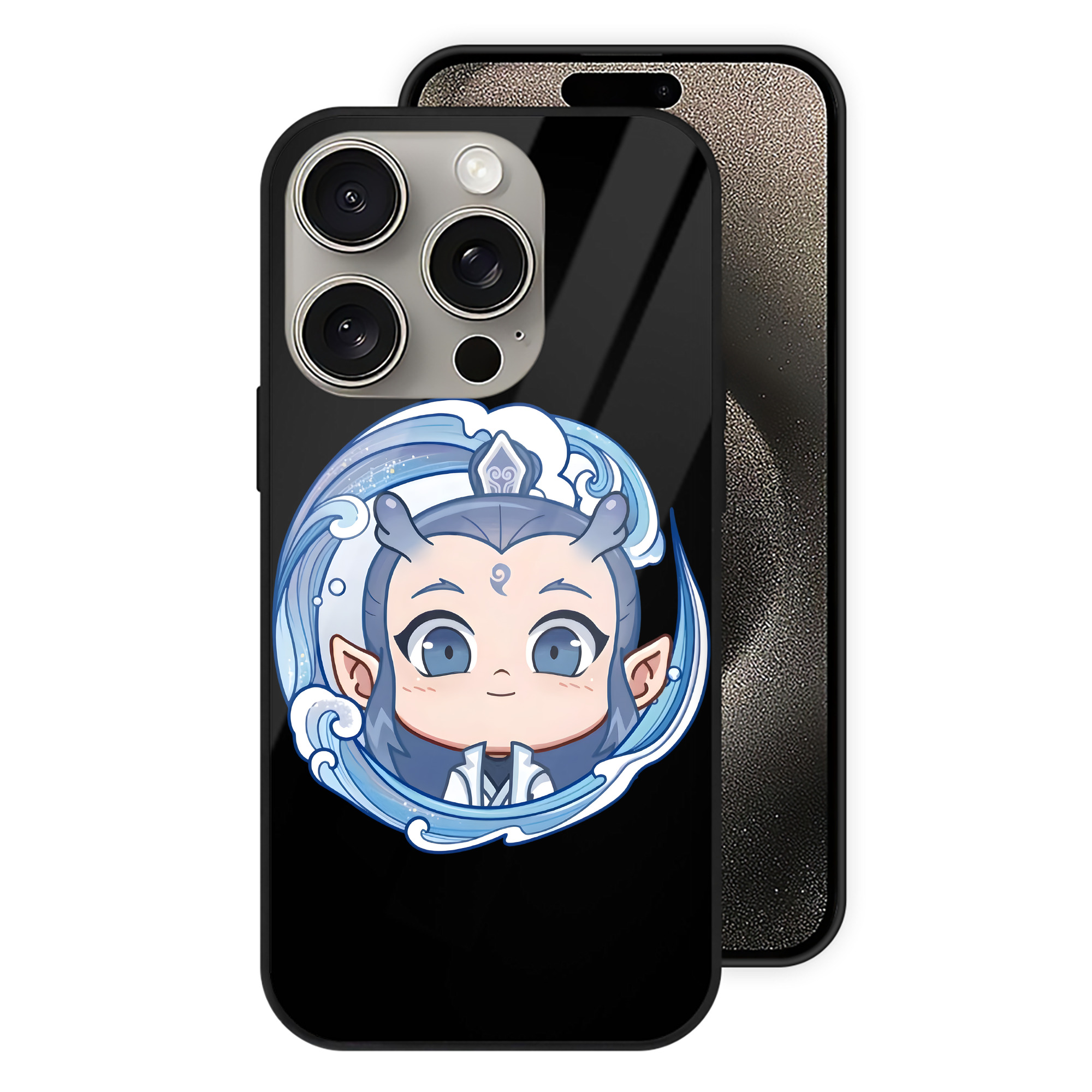 （画像用） Ne Zha 2 ナタ 魔童の大暴れ 【iPhone15Pro対応】スマホケース 耐衝撃＆黄変防止 背面ガラス