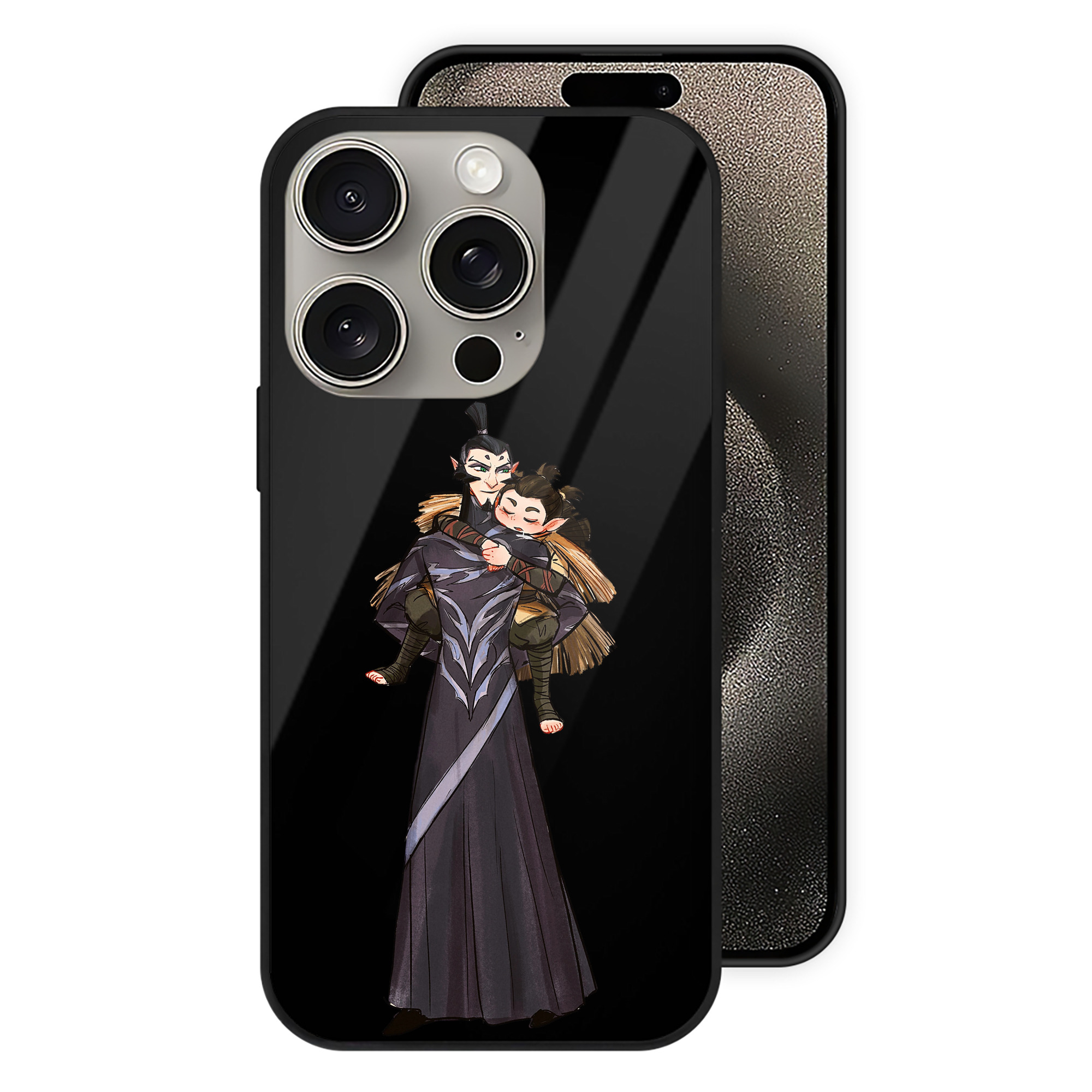 （画像用） Ne Zha 2 ナタ 魔童の大暴れ 【iPhone15Pro対応】スマホケース 耐衝撃＆黄変防止 背面ガラス