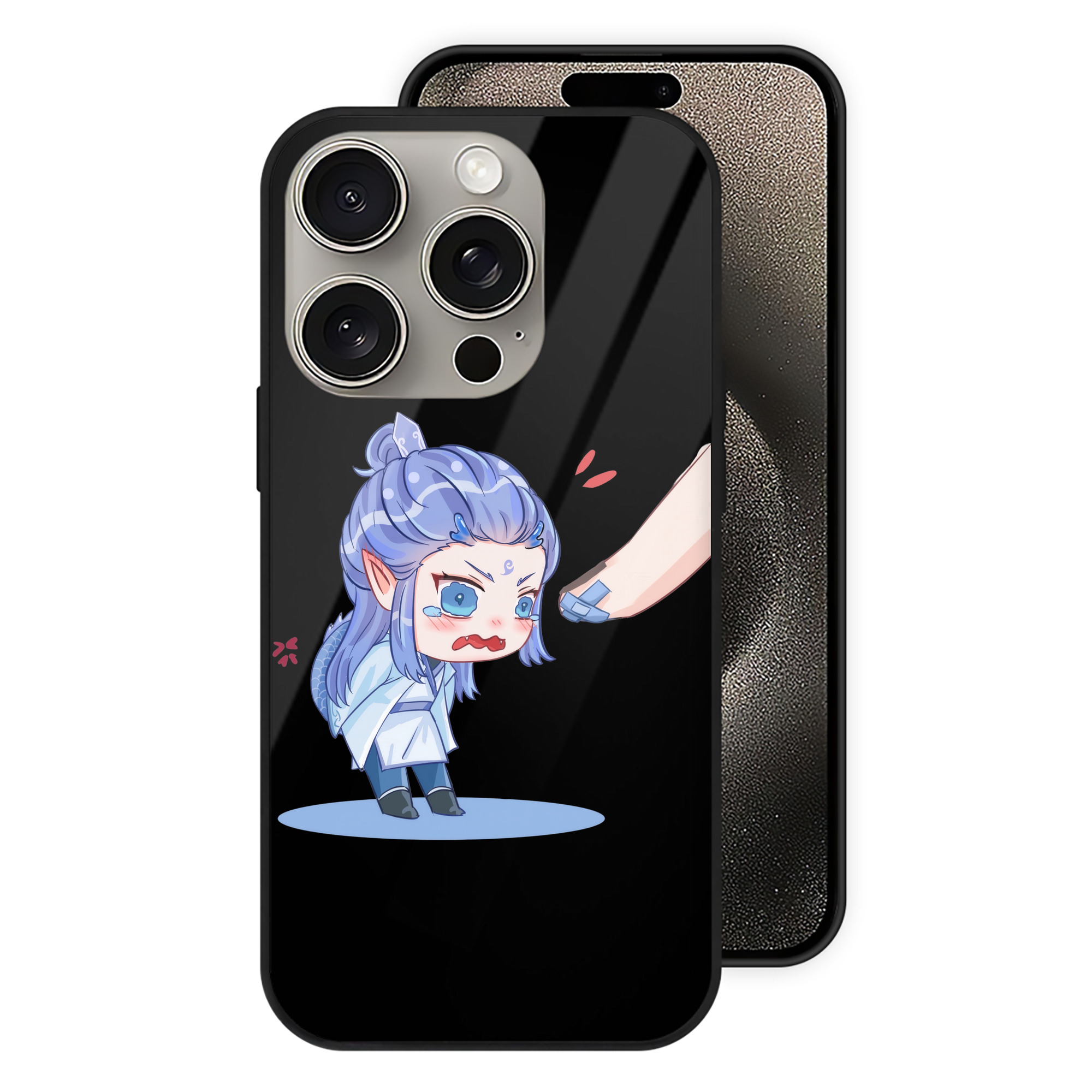 （画像用） Ne Zha 2 ナタ 魔童の大暴れ 【iPhone15Pro対応】スマホケース 耐衝撃＆黄変防止 背面ガラス