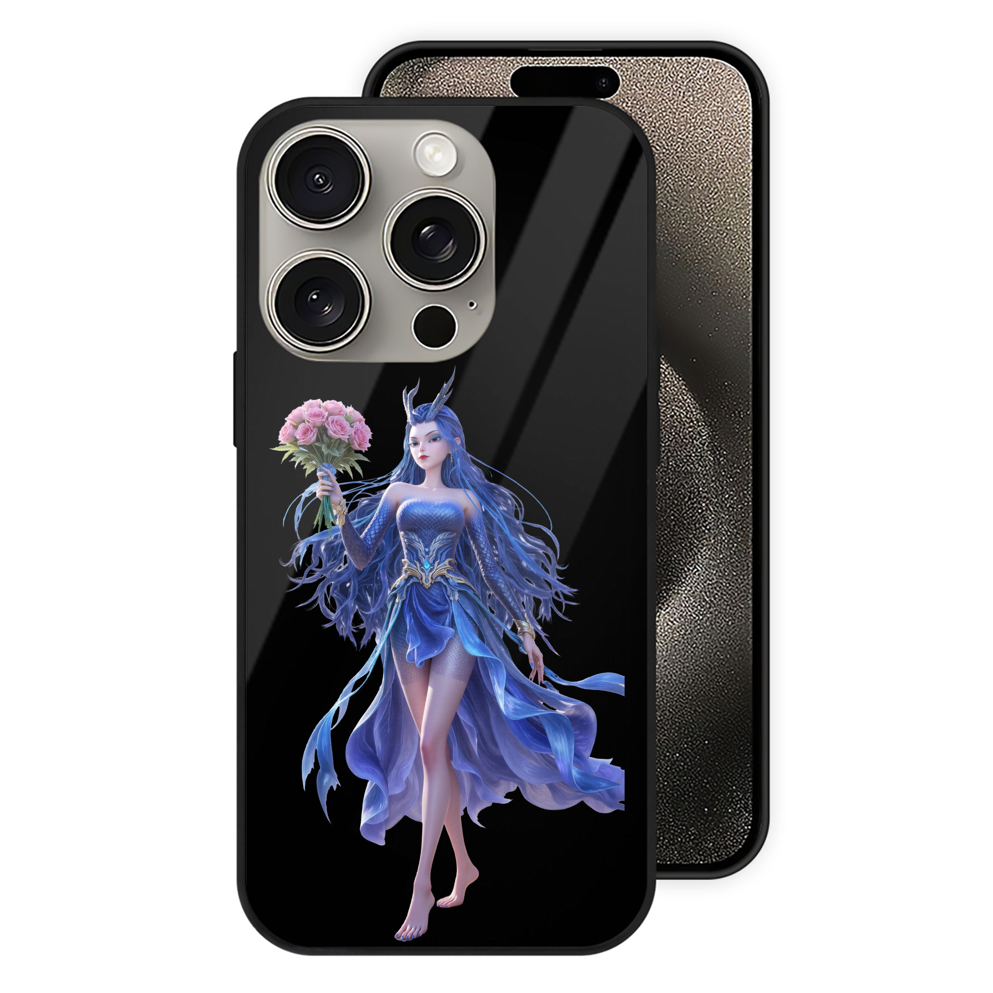 （画像用） Ne Zha 2 ナタ 魔童の大暴れ 【iPhone15Pro対応】スマホケース 耐衝撃＆黄変防止 背面ガラス