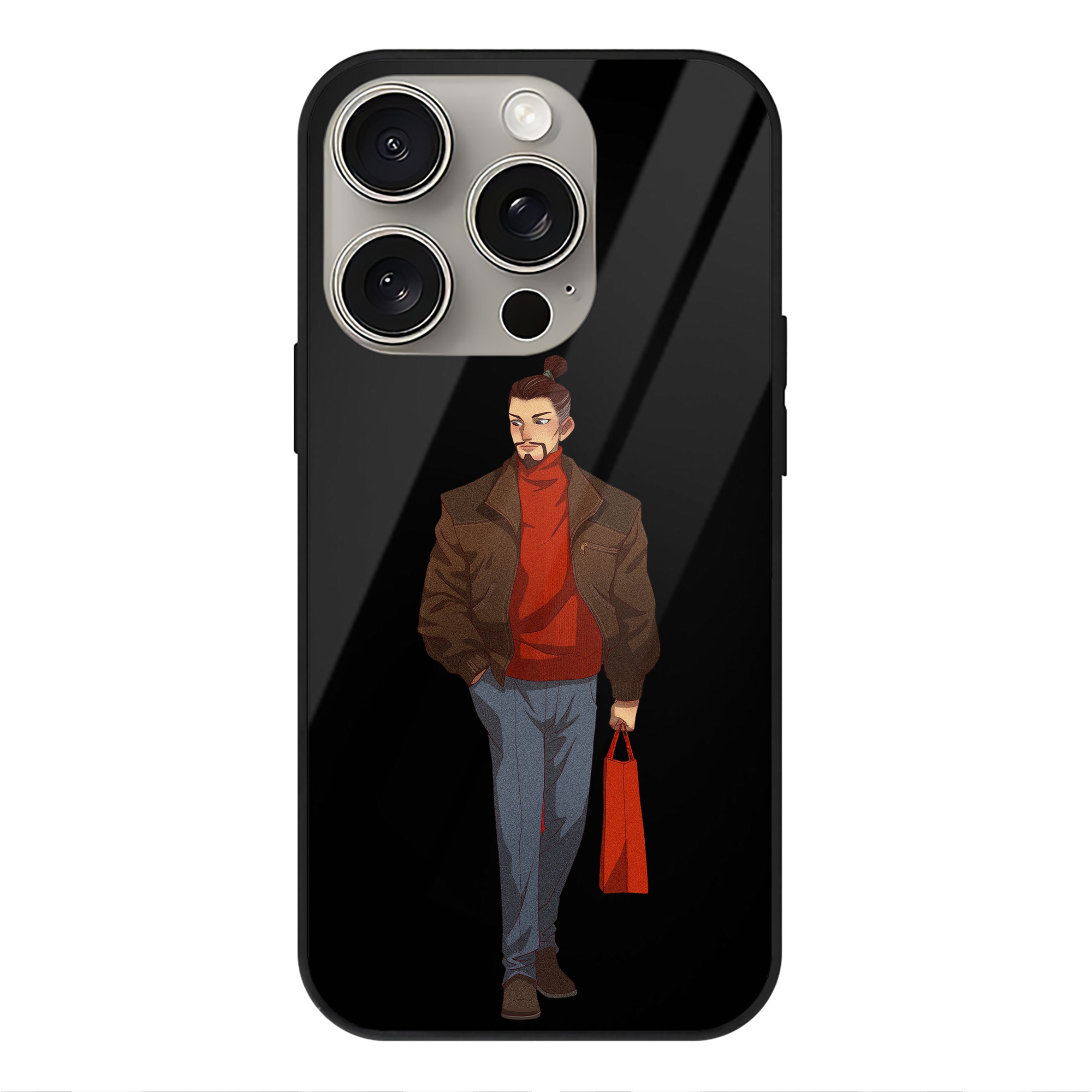 （画像用） Ne Zha 2 ナタ 魔童の大暴れ 【iPhone15Pro対応】スマホケース 耐衝撃＆黄変防止 背面ガラス