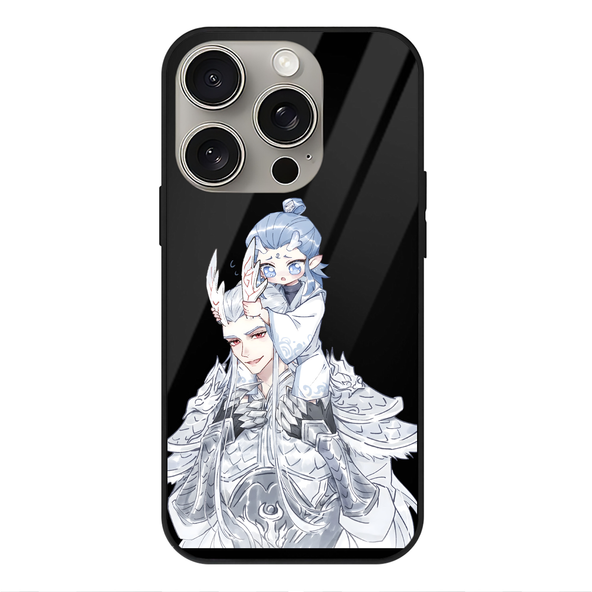 （画像用） Ne Zha 2 ナタ 魔童の大暴れ 【iPhone15Pro対応】スマホケース 耐衝撃＆黄変防止 背面ガラス