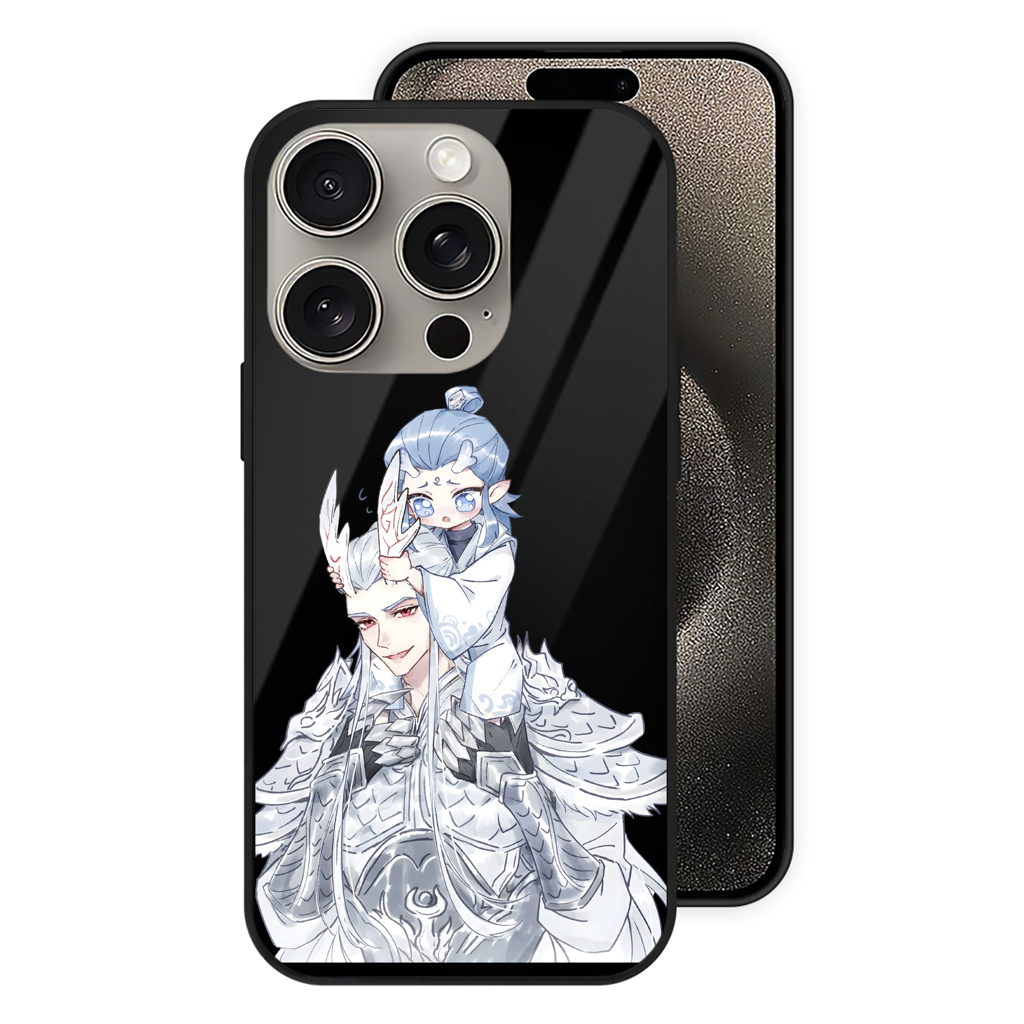 （画像用） Ne Zha 2 ナタ 魔童の大暴れ 【iPhone15Pro対応】スマホケース 耐衝撃＆黄変防止 背面ガラス